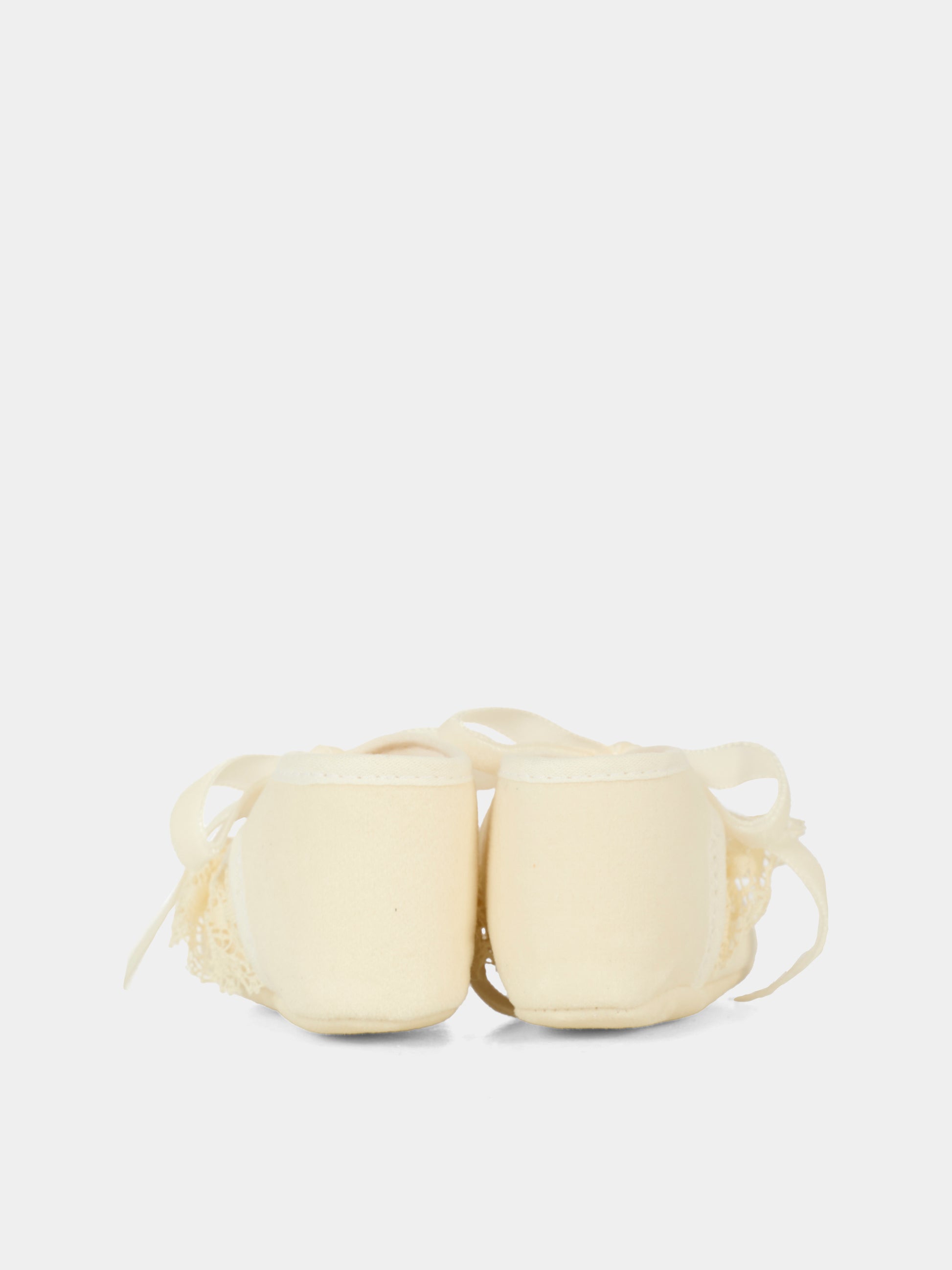 Ballerine avorio per neonata con pizzo,Paz Rodríguez,035 152847 60 T2001