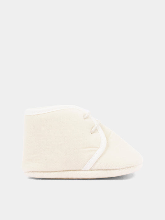 Scarpe avorio per neonato con lacci,Paz Rodríguez,035 152912 60 T2001