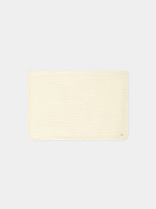 Coperta avorio per neonati con logo,Paz Rodríguez,031 123073 60 H94