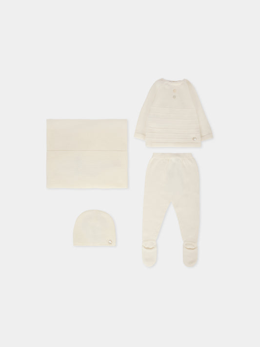 Completo nascita avorio per neonati con logo,Paz Rodríguez,303 122787 6060 H94