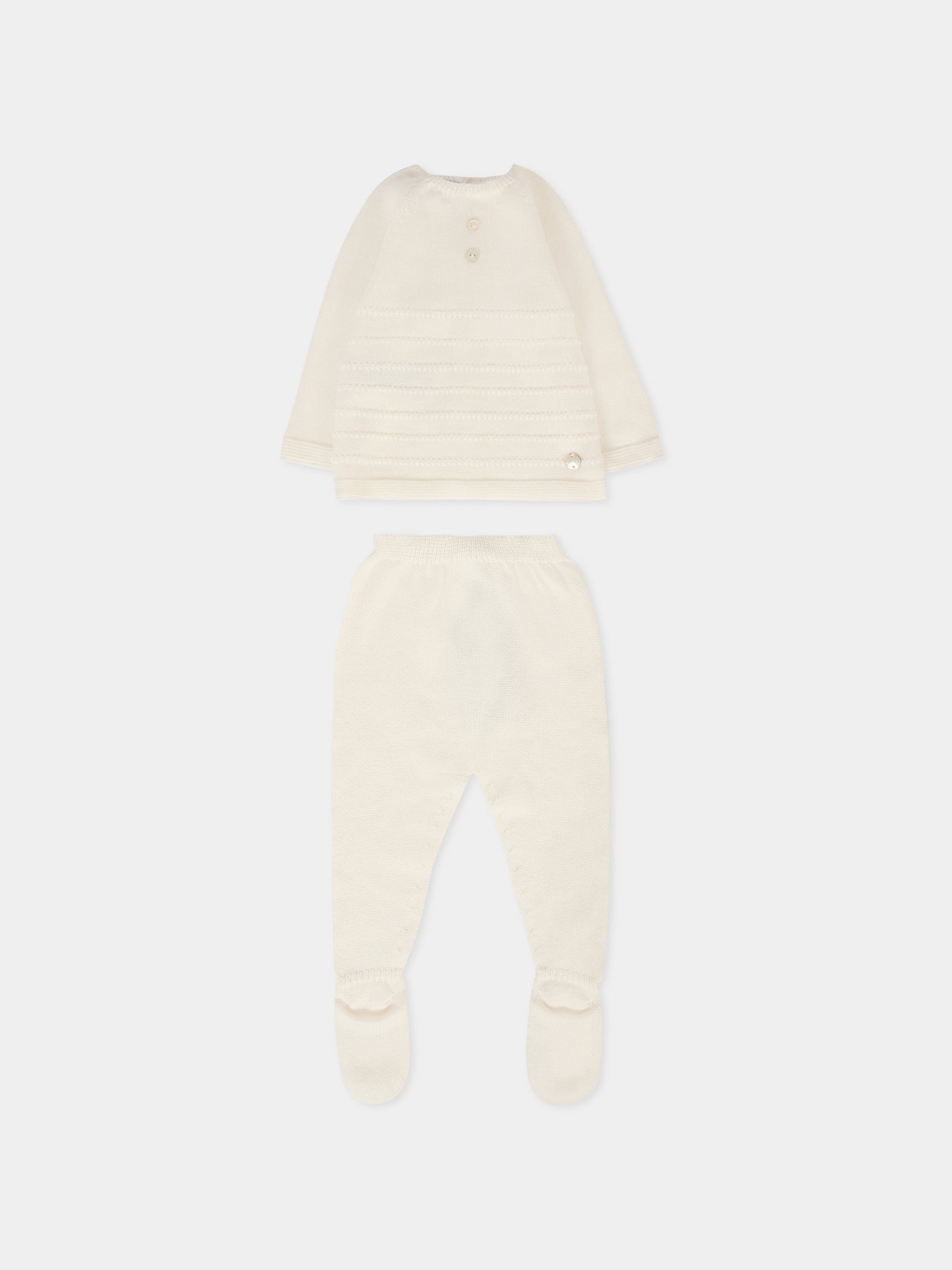 Completo nascita avorio per neonati con logo,Paz Rodríguez,303 122787 6060 H94