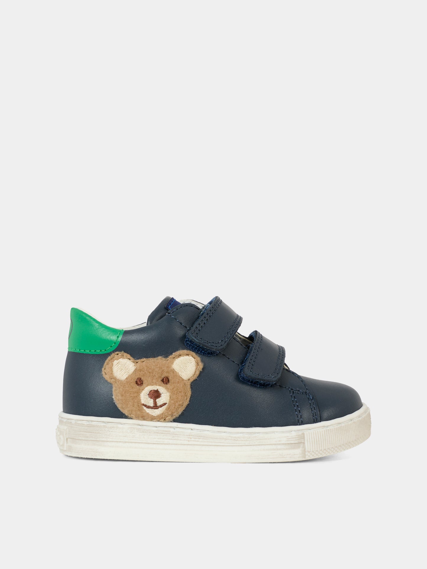 Sneakers blu per bambino con orsetto e logo,Falcotto,0012019690 01 2C56