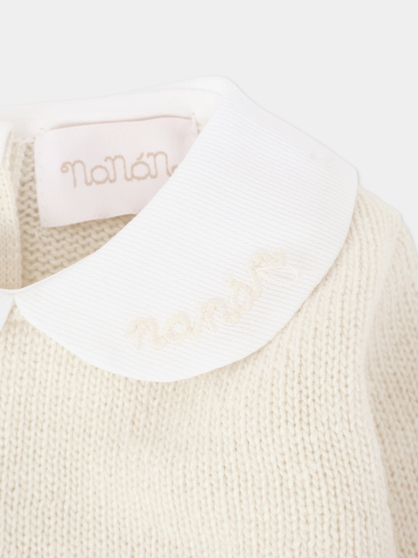 Completo nascita avorio per neonati con api ricamate,Nanán,I25010B