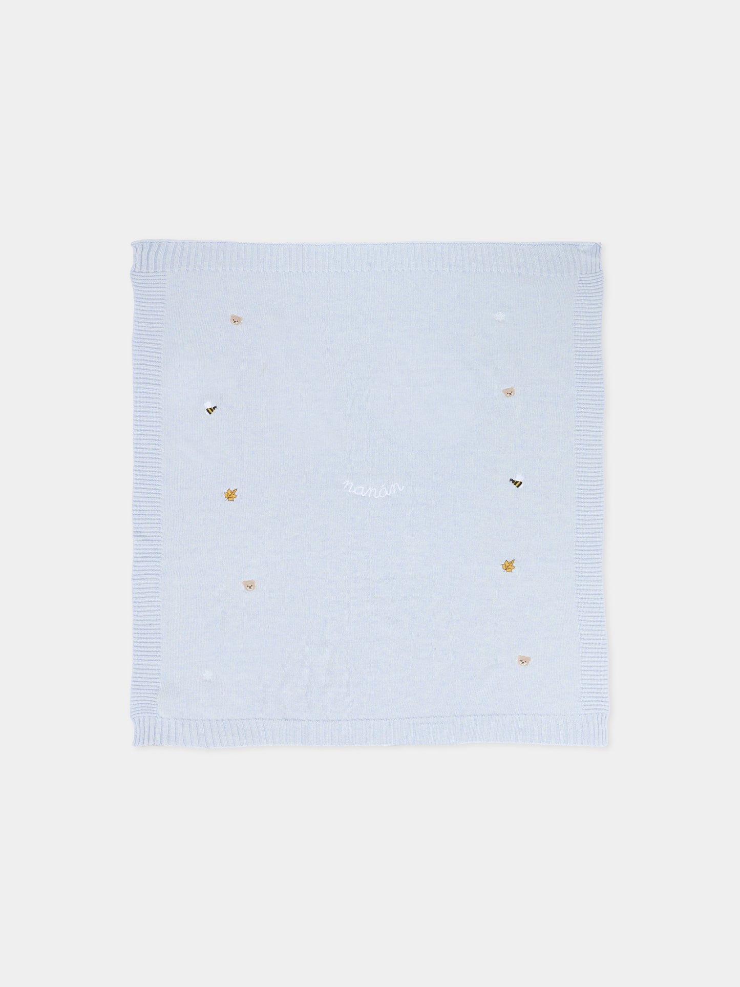 Coperta celeste per neonato con ape,Nanán,I25012A
