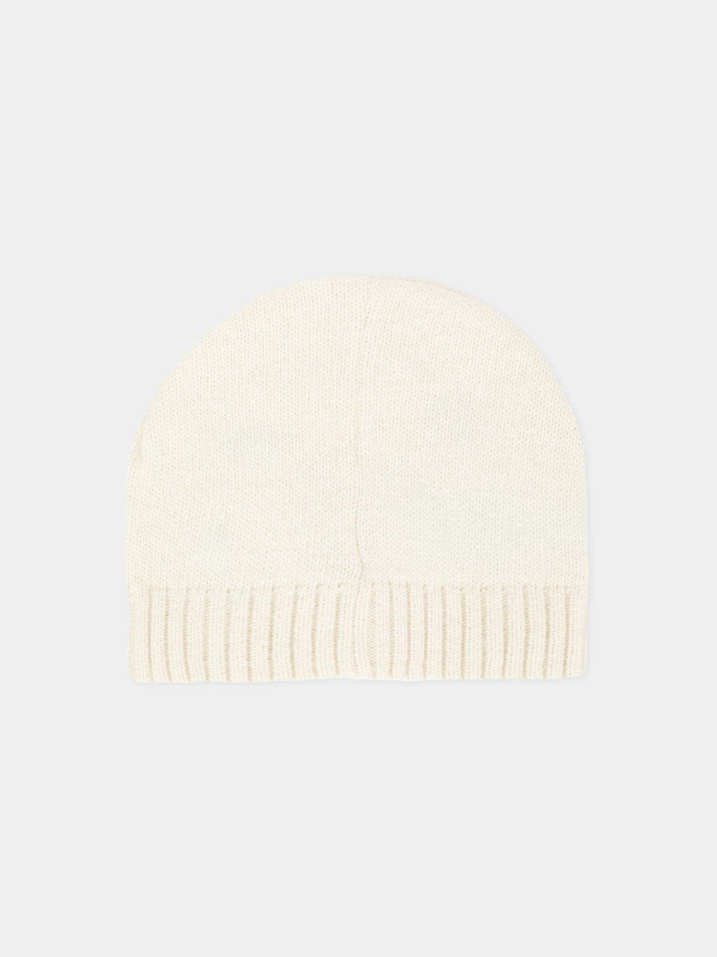 Berretto avorio per neonati con ape,Nanán,I25014B