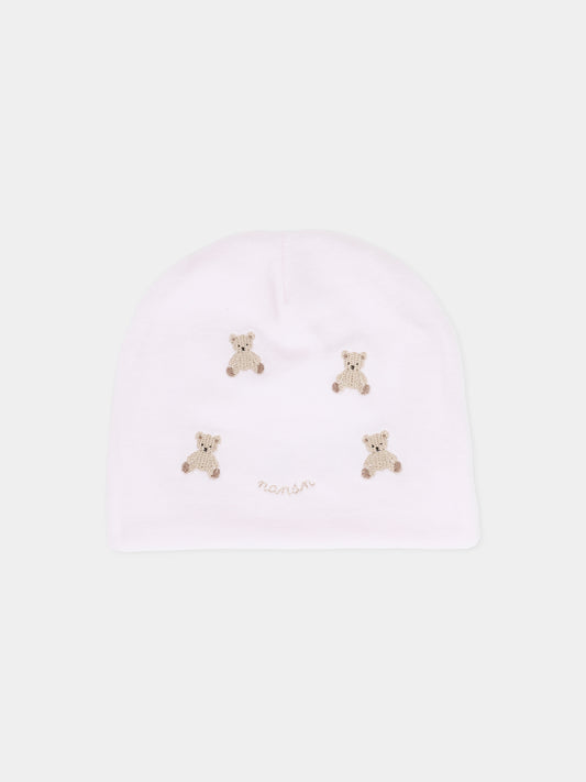 Cappello rosa per neonata con orsetti,Nanán,I25018R