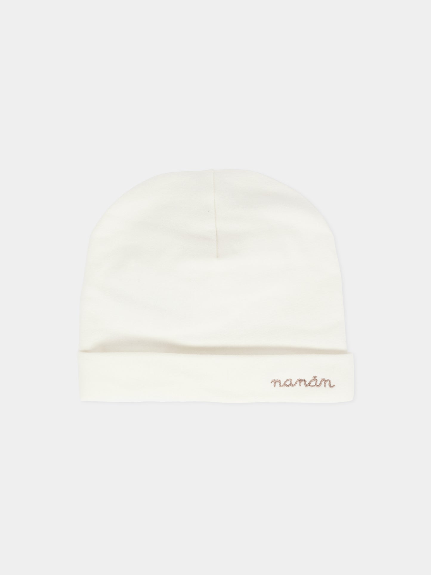 Cappello avorio per neonati con logo,Nanán,I25110P