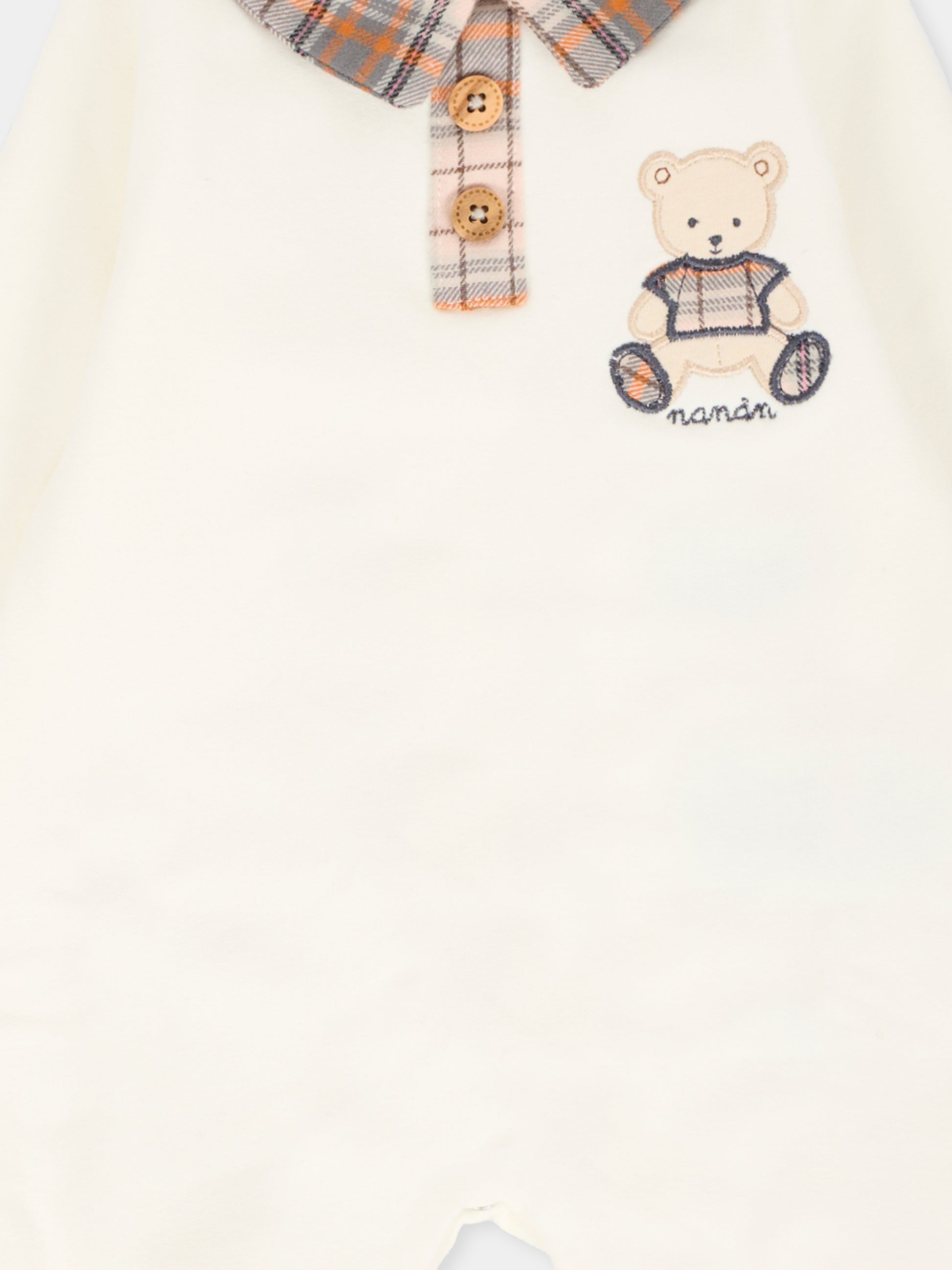 Tutina avorio per neonato con orsetto,Nanán,I25143B