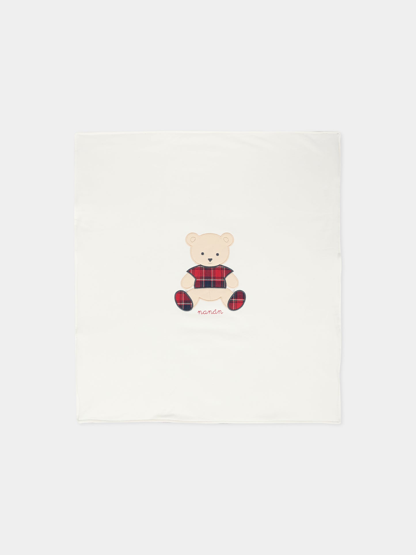 Coperta avorio per neonata con orsetto,Nanán,I25449B