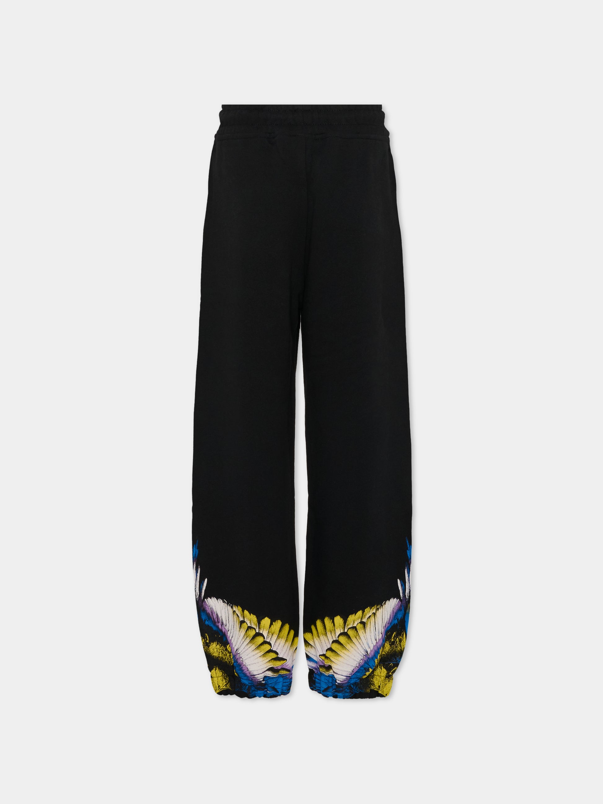 Pantaloni neri per bambino con ali,County Of Milan Kids,F5CMJBFP067 110