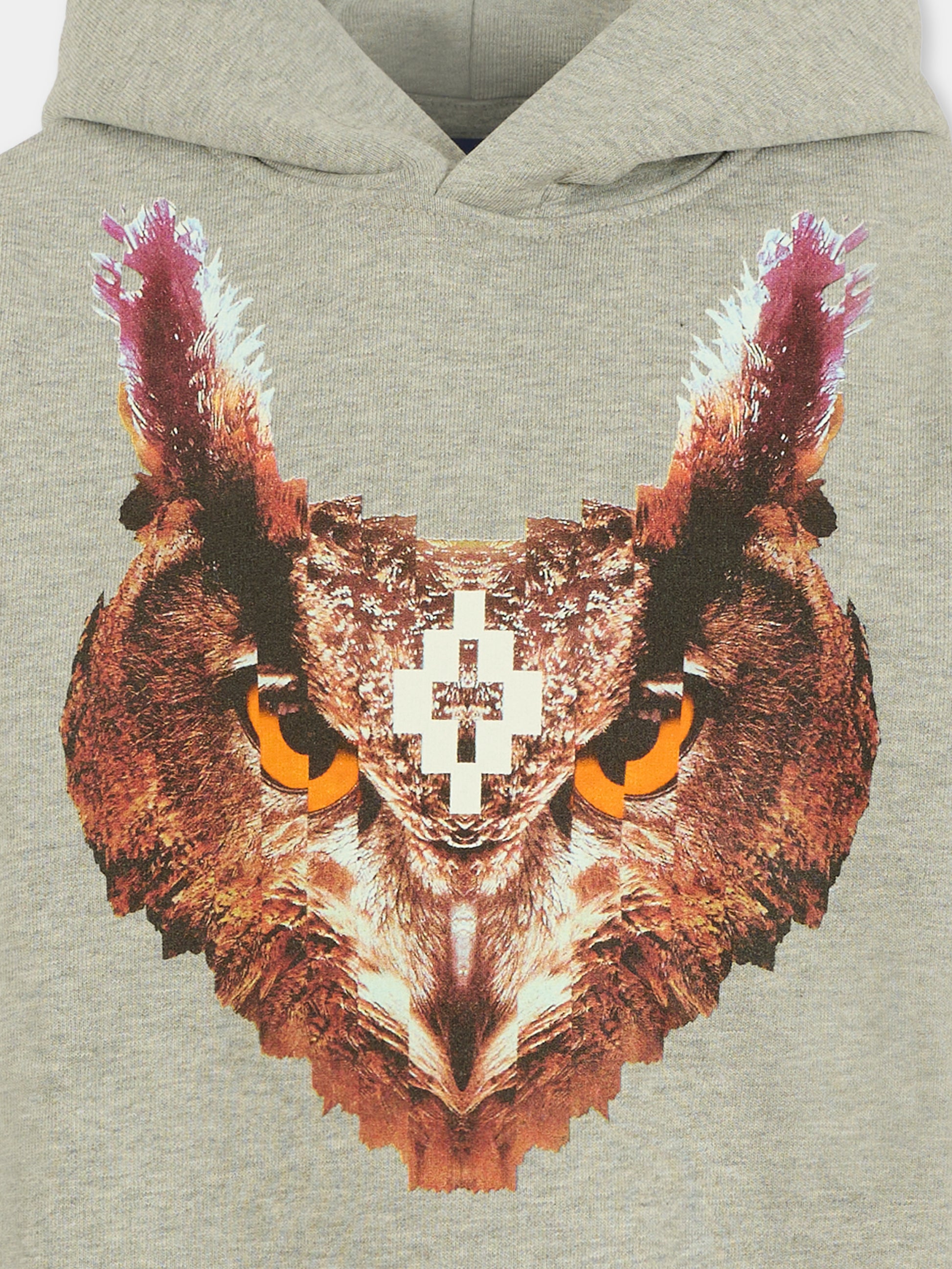 Felpa grigia per bambino con logo e gufo,County Of Milan Kids,F5CMJBHS076 101