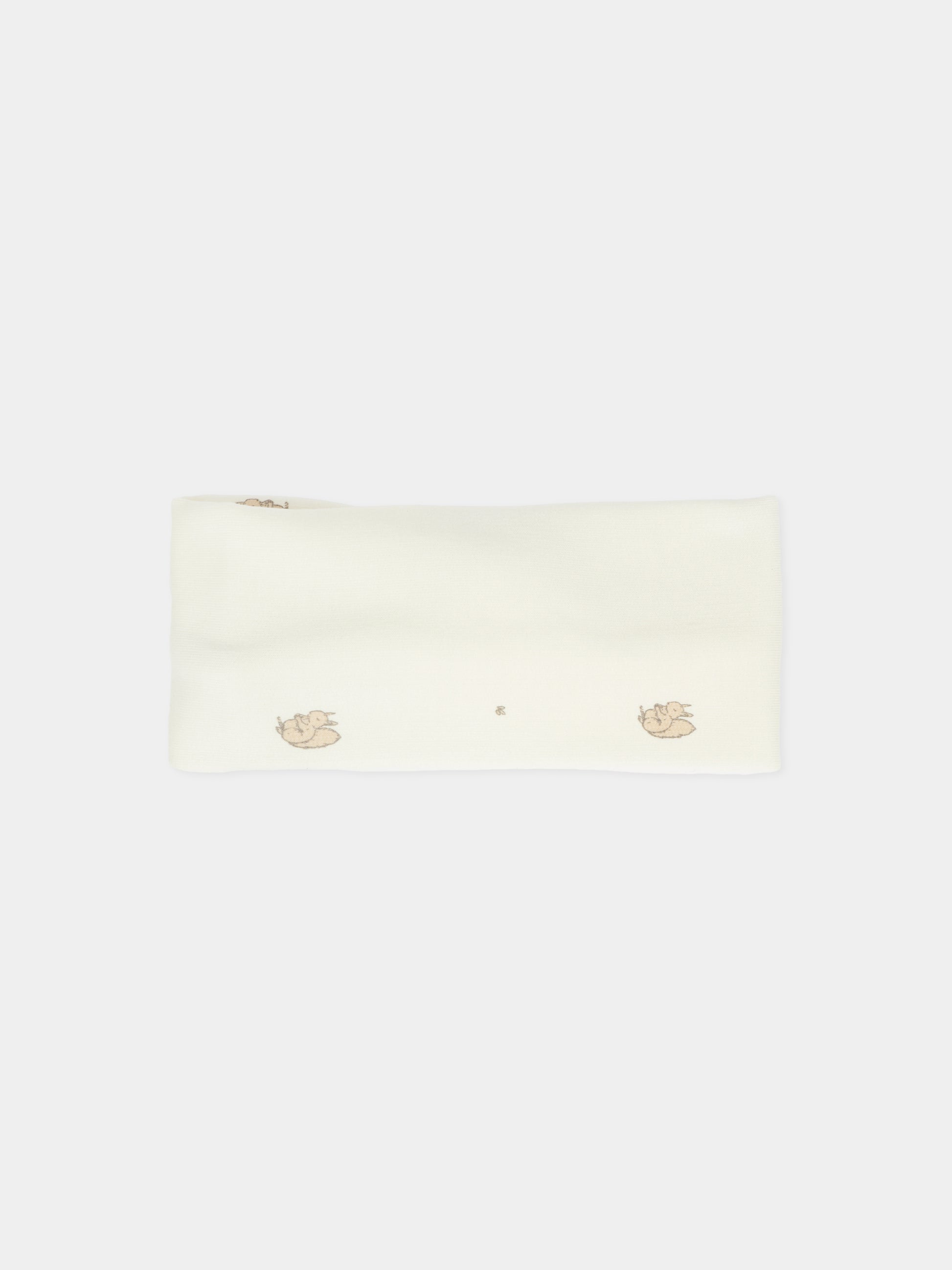 Fascia avorio per neonata con stampa scoiattolo,Bamboom,1080 SQUIRREL PRINT