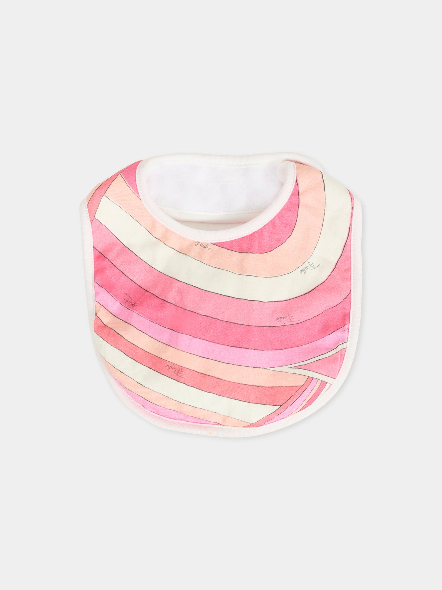 Set rosa per neonata con stampa marmo,Emilio Pucci Junior,PXB000 Z3346 109RS
