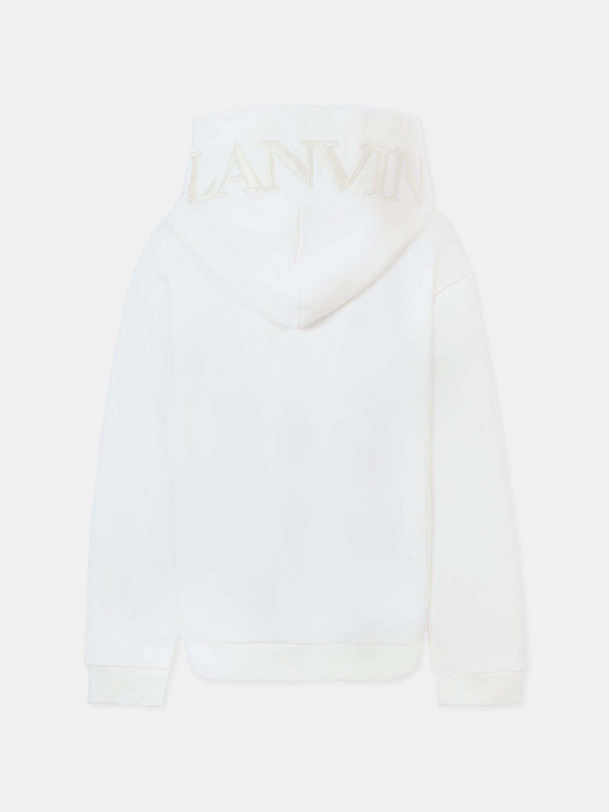 Felpa bianca per bambini con logo,Lanvin Petite,N30316 N89