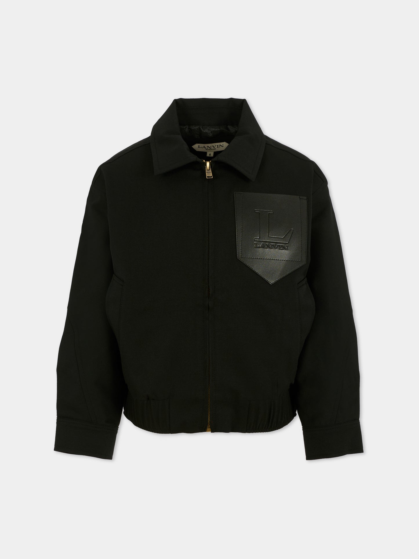 Giacca nera per bambino con logo,Lanvin Petite,N30305 09B