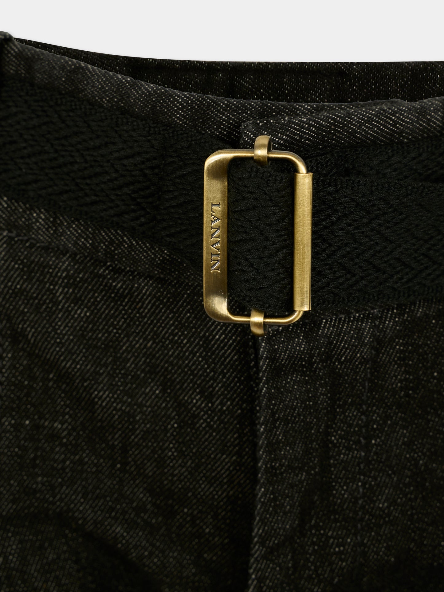 Jeans neri per bambina con logo,Lanvin Petite,N30325 Z11