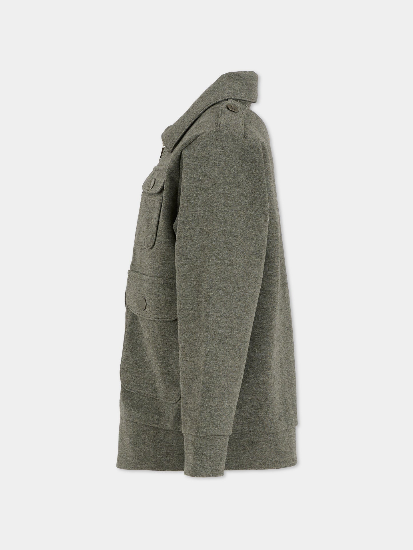 Giacca grigia per bambino con patch,Givenchy Kids,H30950 A83