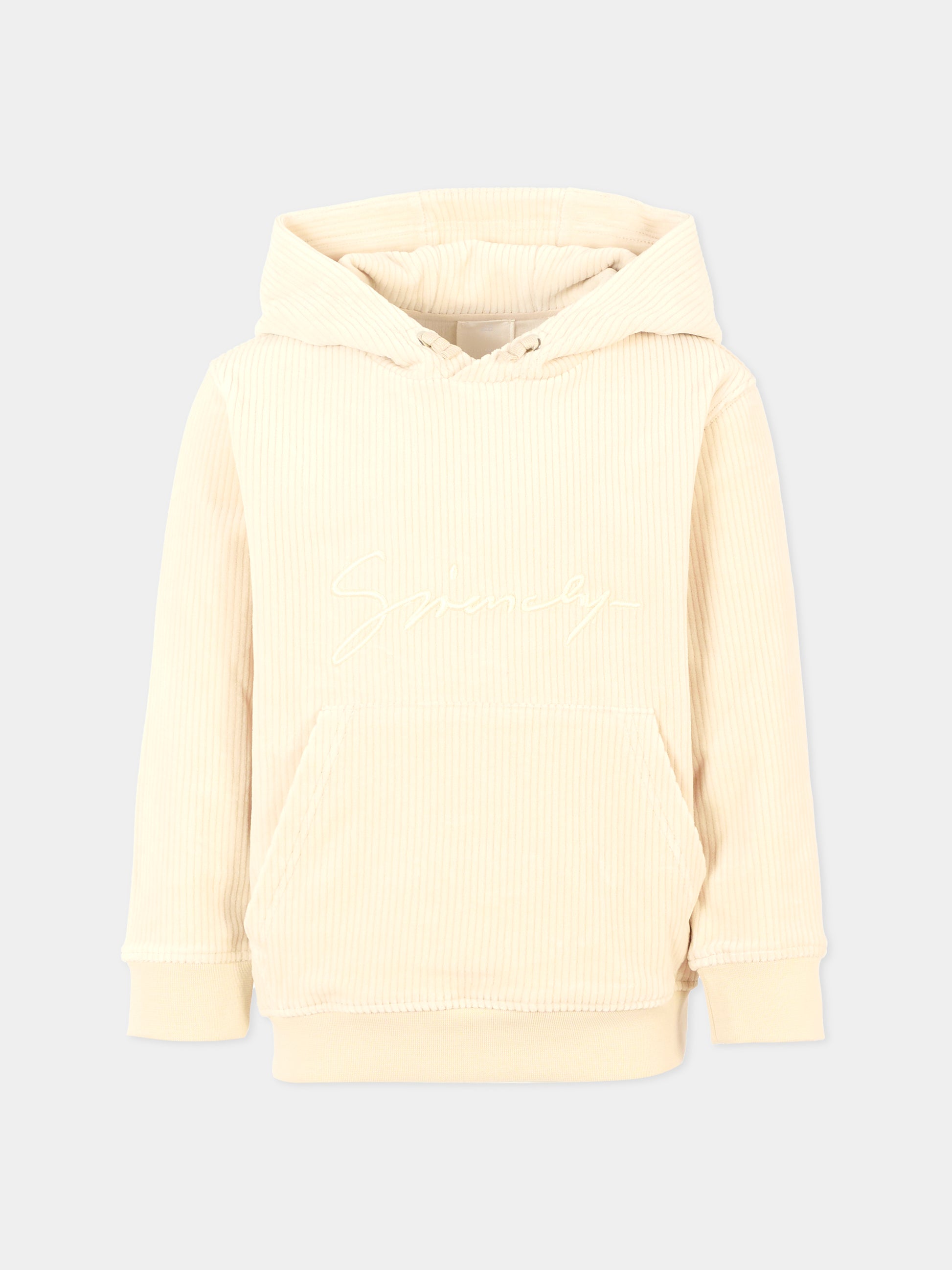 Felpa avorio per bambina con logo,Givenchy Kids,H30940 184