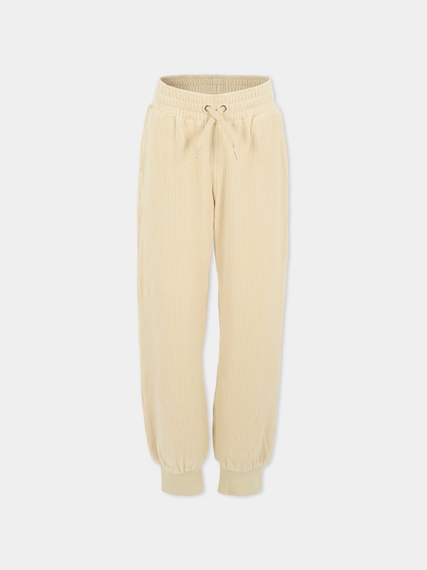 Pantaloni avorio per bambina con logo,Givenchy Kids,H30924 184