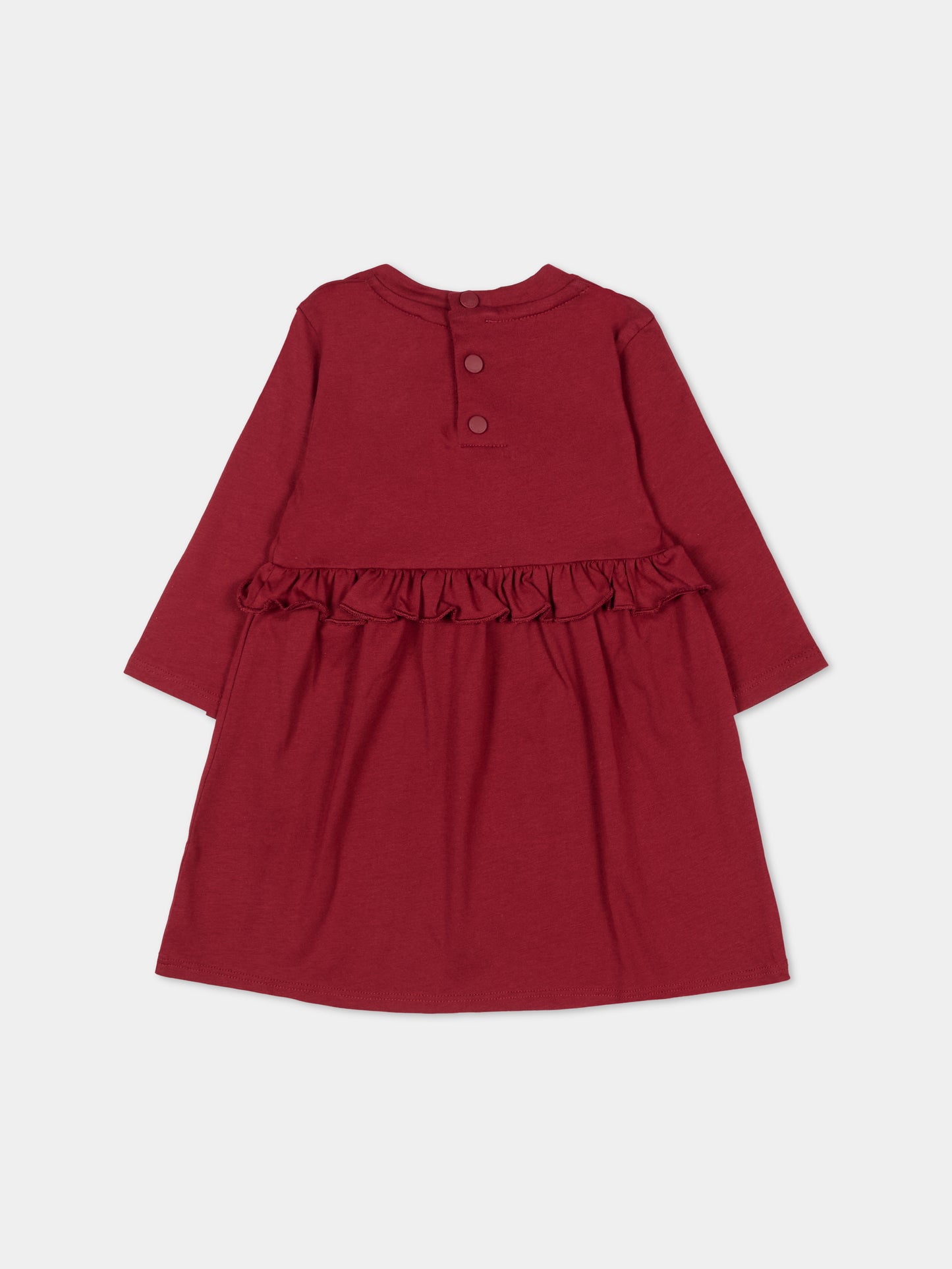 Vestito bordeaux per neonata con logo,Givenchy Kids,H30899 95C