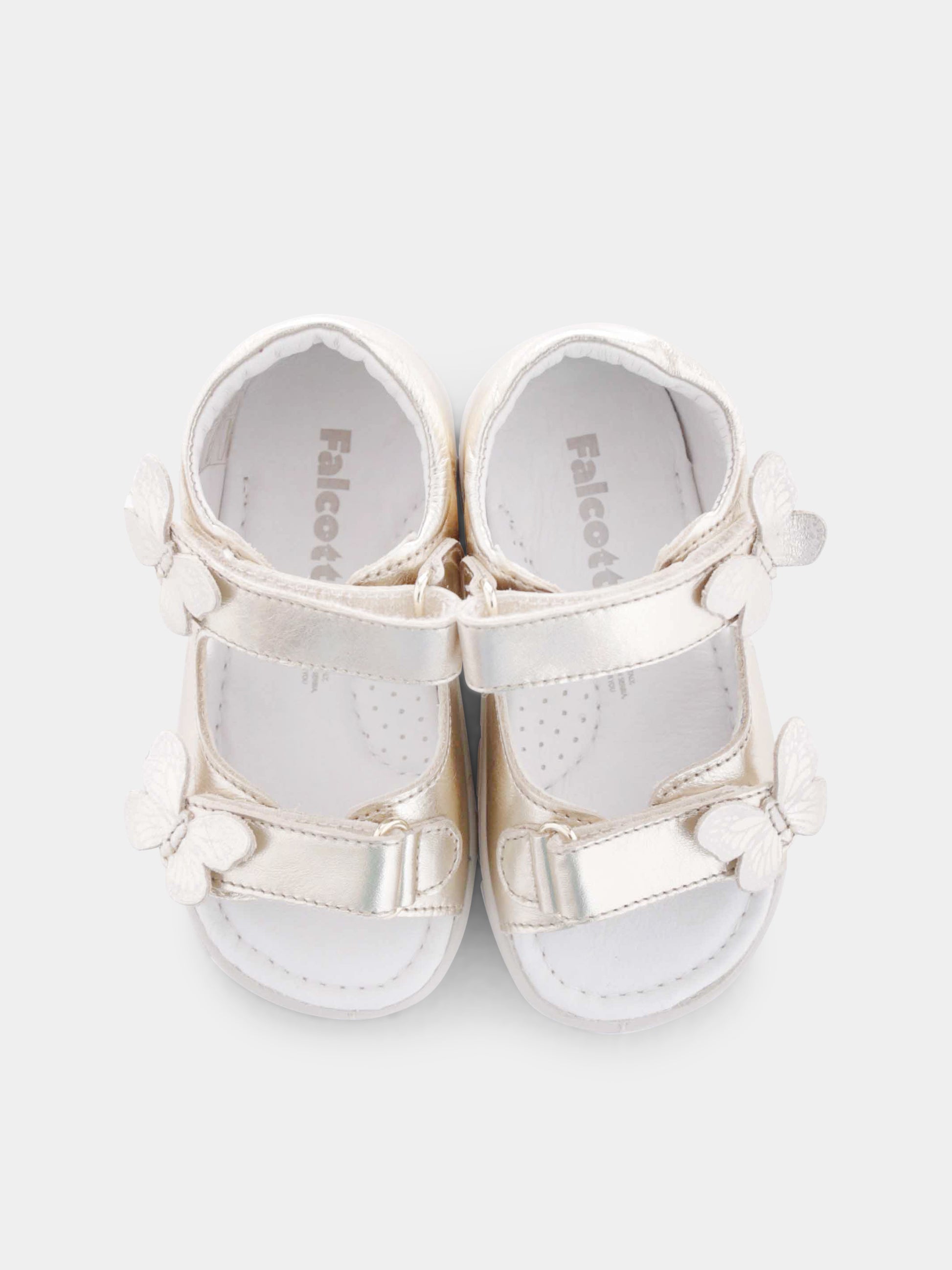Sandali Pules oro per neonata e bambina con farfalla,Falcotto,001 1501120 02 0Q06 PULES