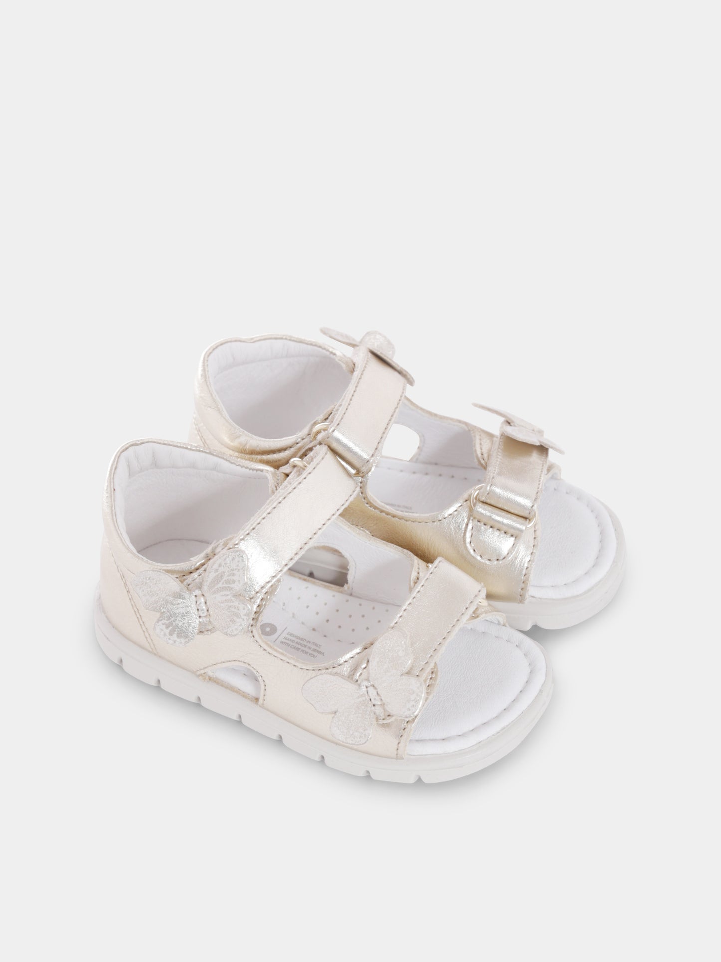 Sandali Pules oro per neonata e bambina con farfalla,Falcotto,001 1501120 02 0Q06 PULES
