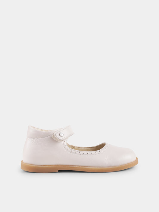 Ivory ballet flats for baby girl and girl