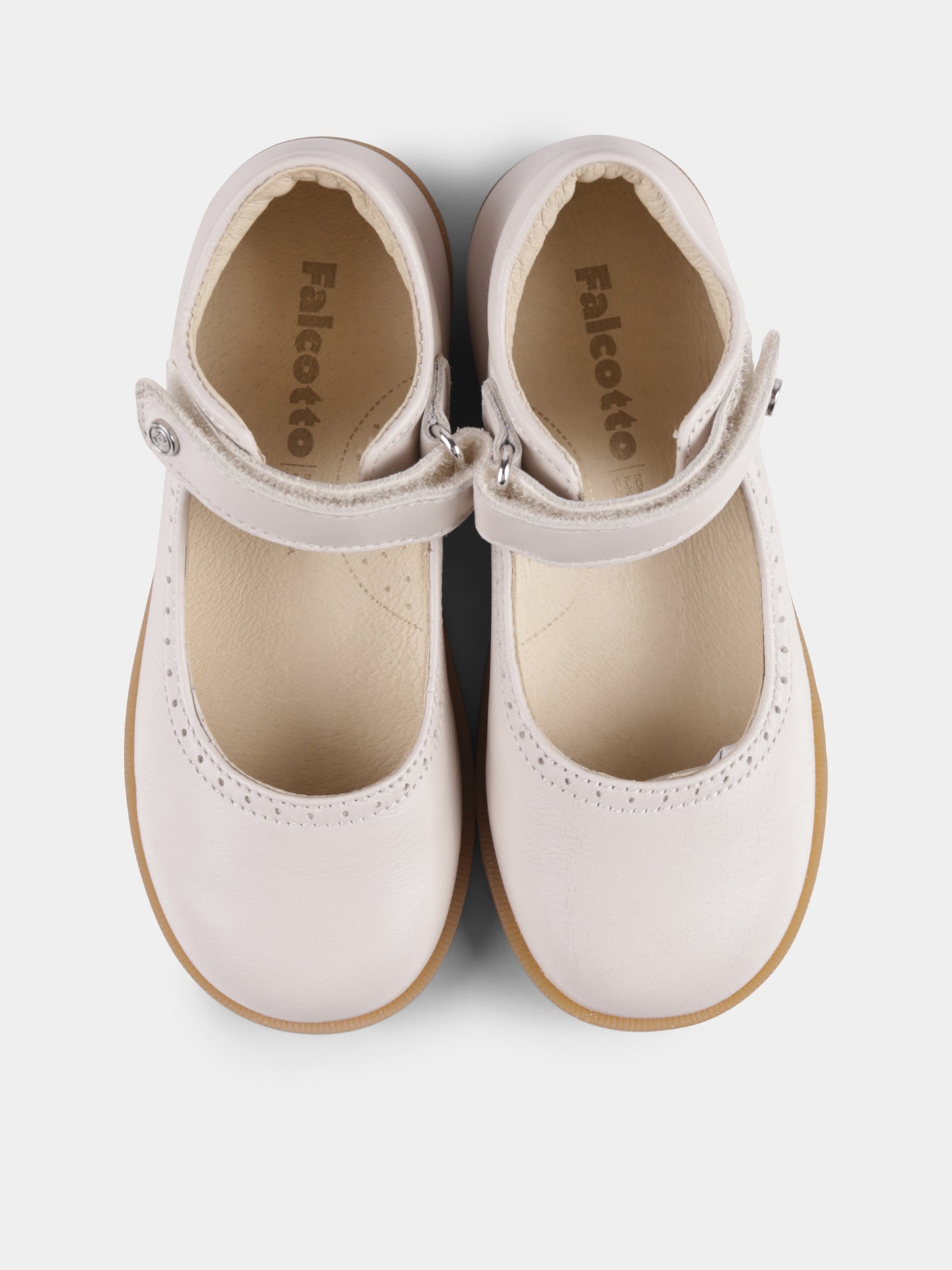 Ivory ballet flats for baby girl and girl