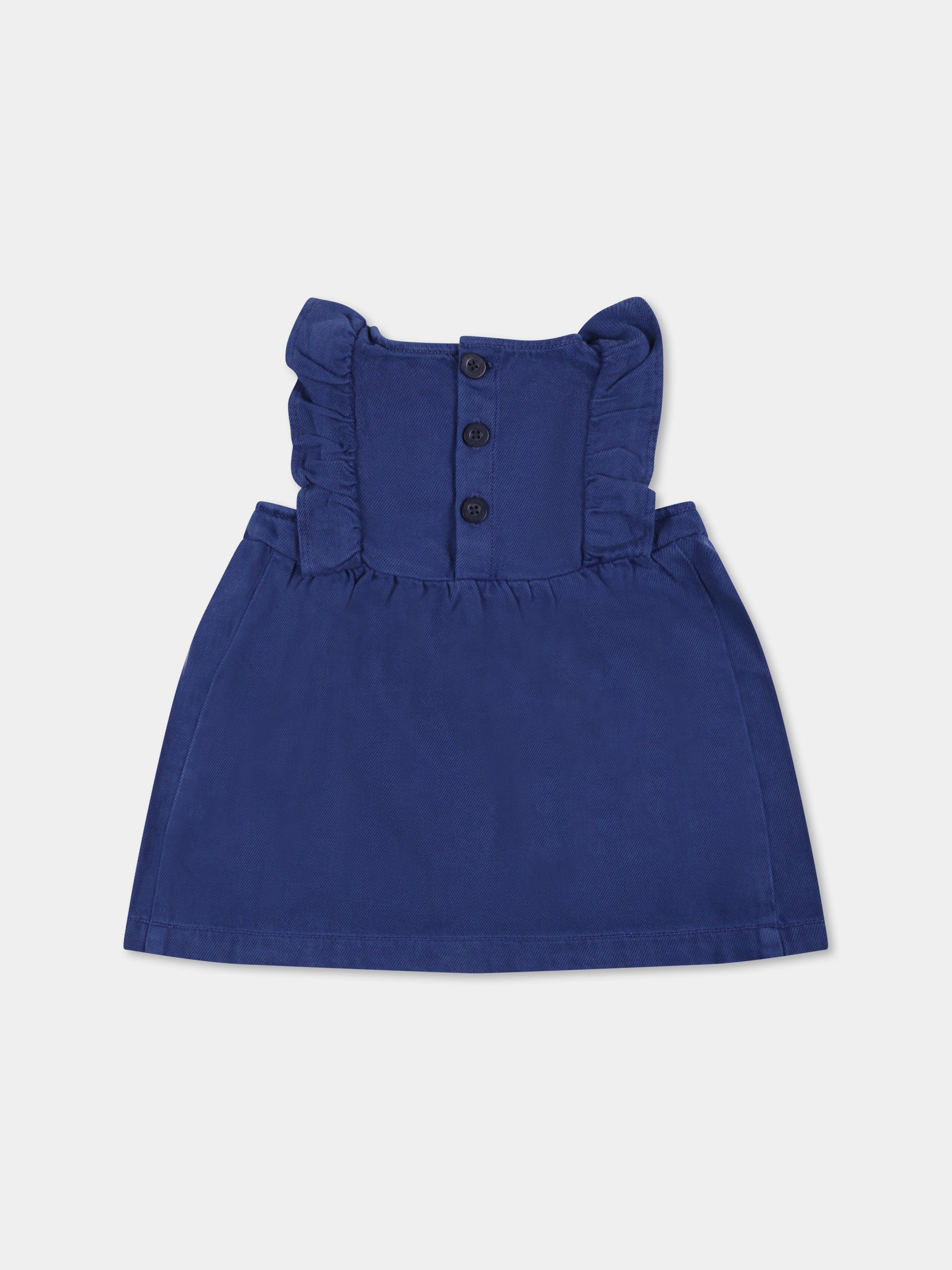 Vestito blu per neonata,Petit Bateau,A0AYA 01