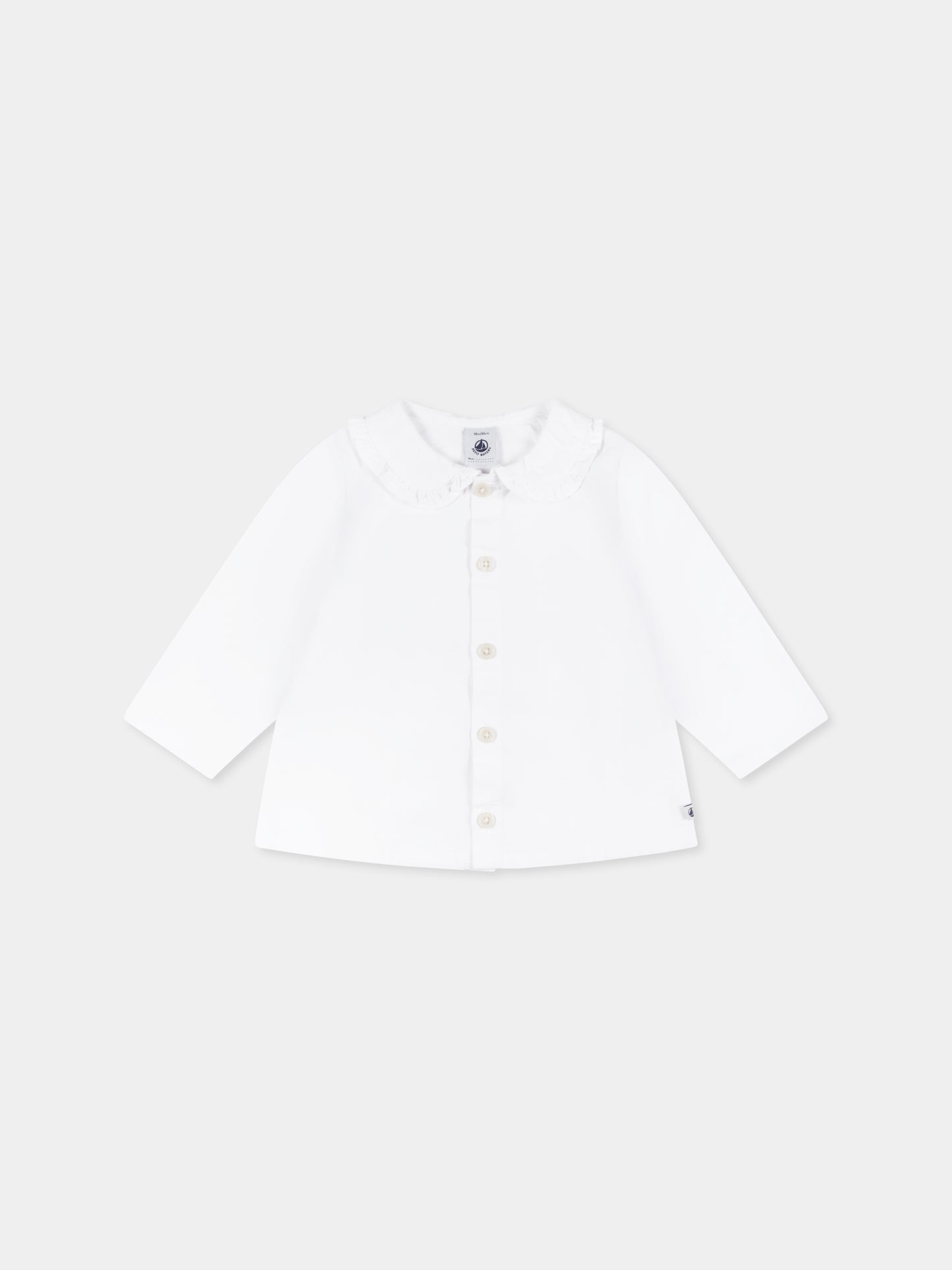 Camicia bianca per neonata,Petit Bateau,A0B39 01