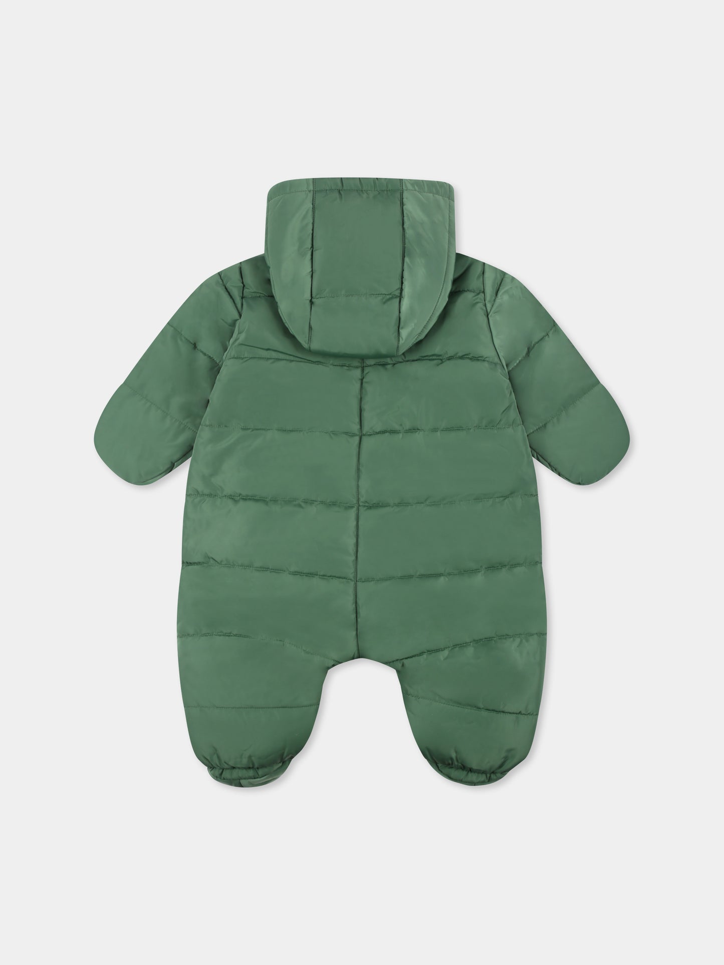 Piumino verde per neonato con logo,Petit Bateau,A0B41 02