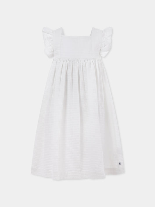 Vestito bianco per bambina,Petit Bateau,A0BFI 01