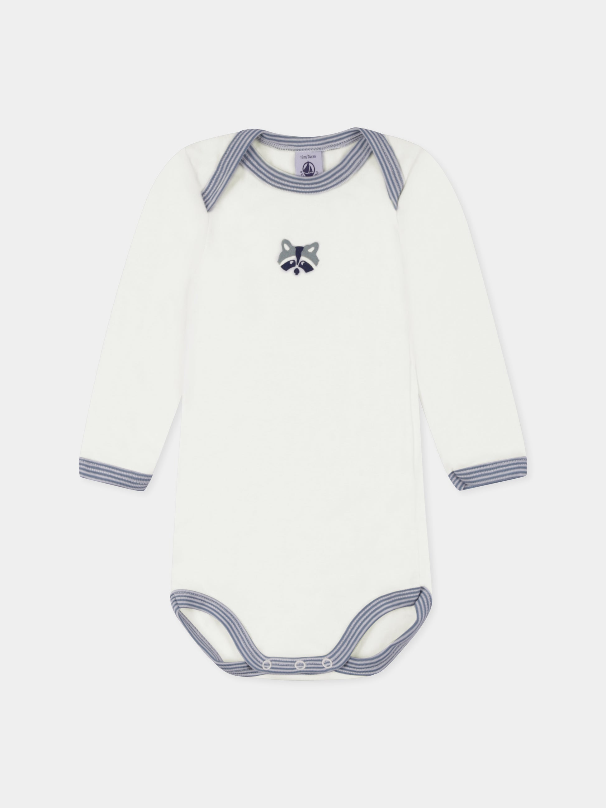 Set body bianco per neonati con animali,Petit Bateau,A0BG0 00
