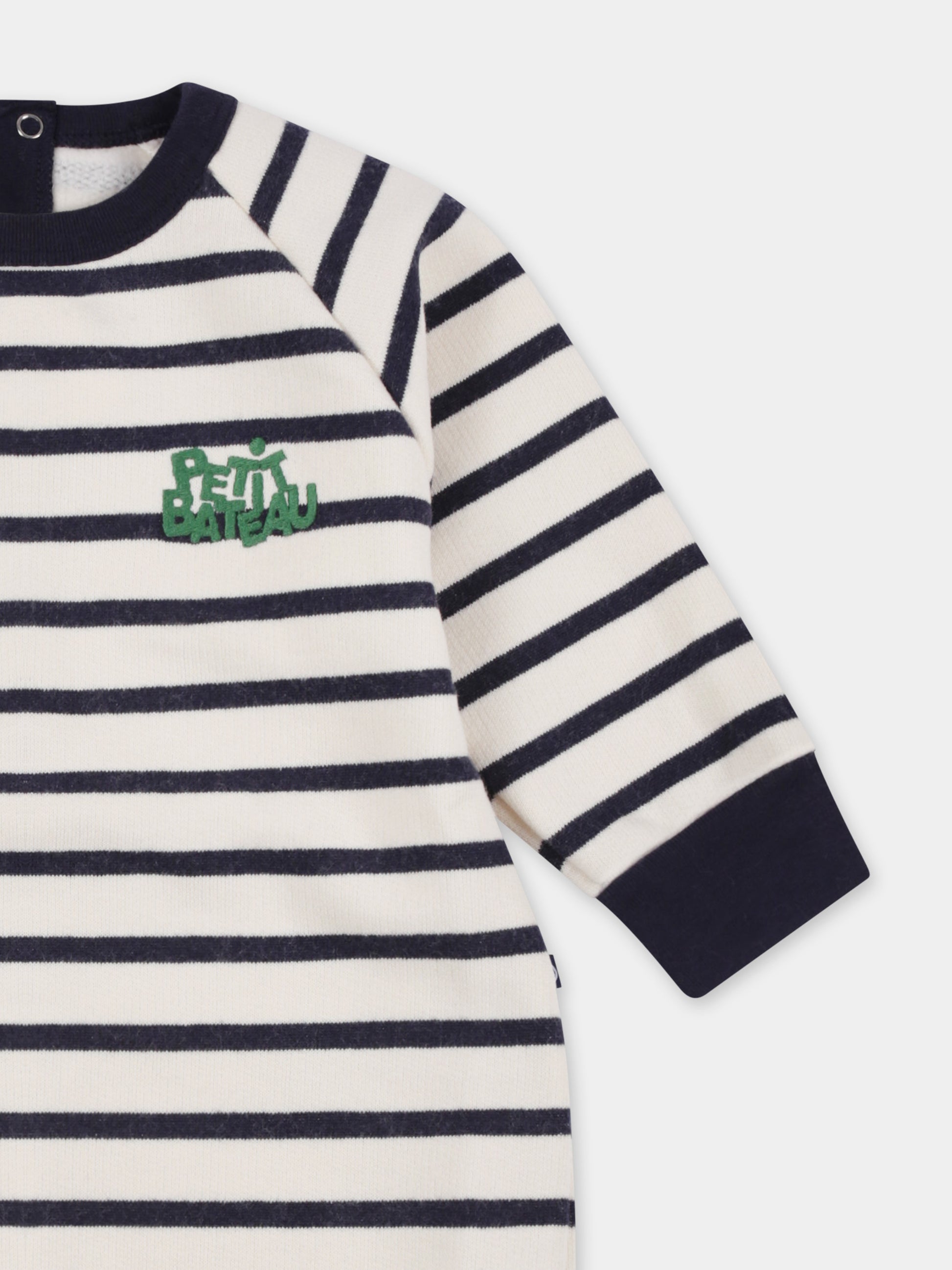 Tutina avorio per neonato con logo,Petit Bateau,A0BKX 01