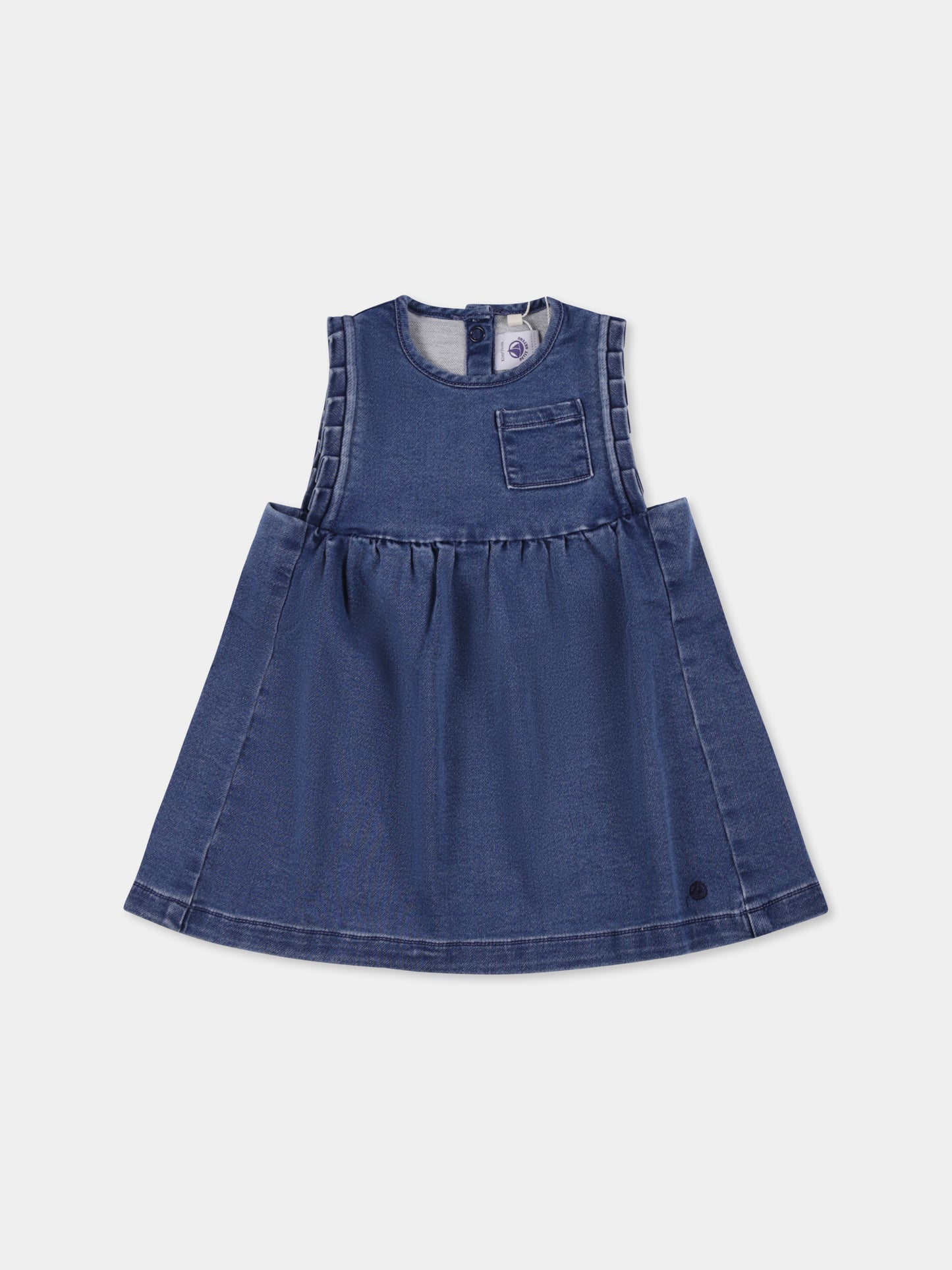 Vestito blu per neonata,Petit Bateau,A0BYH 01