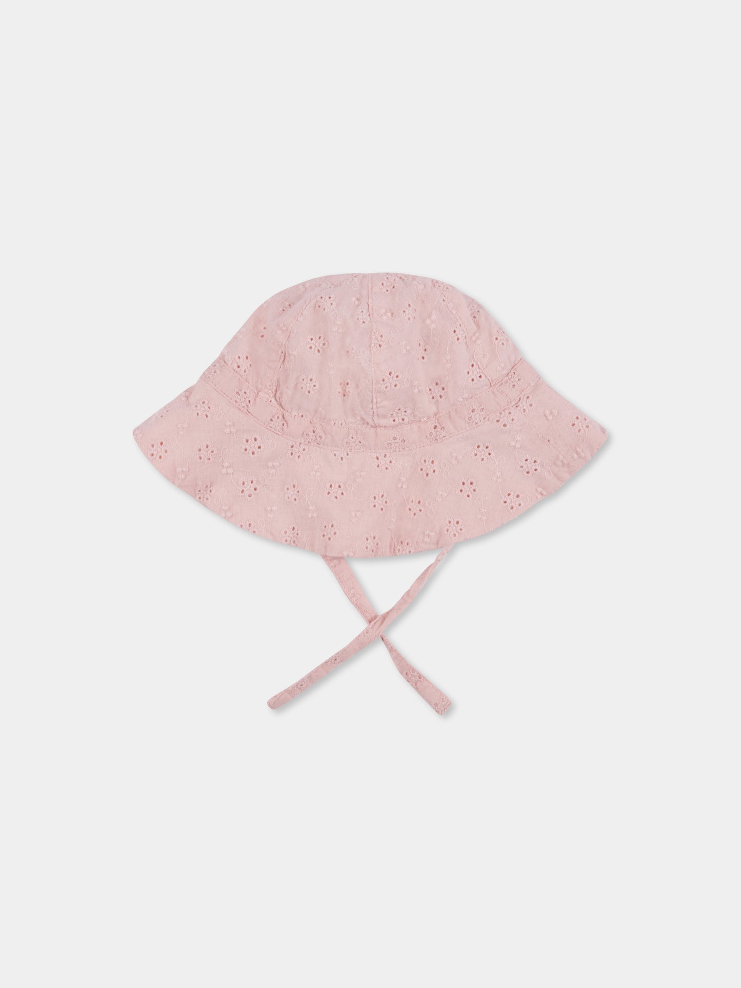 Cloche rosa per neonata con fiori,Petit Bateau,A09P6 01