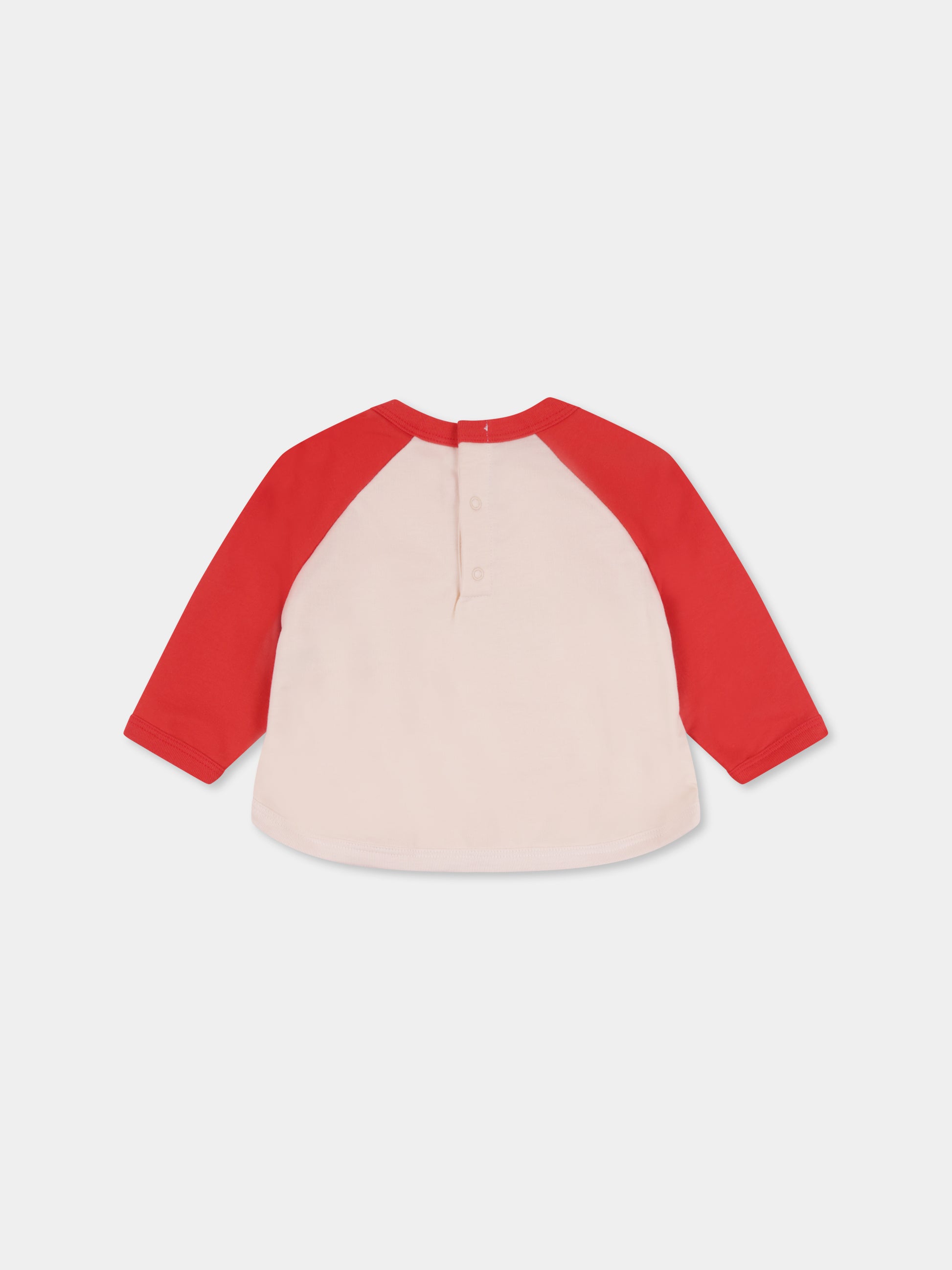 Felpa avorio per neonato con logo e scritta,Petit Bateau,A0AIJ 01