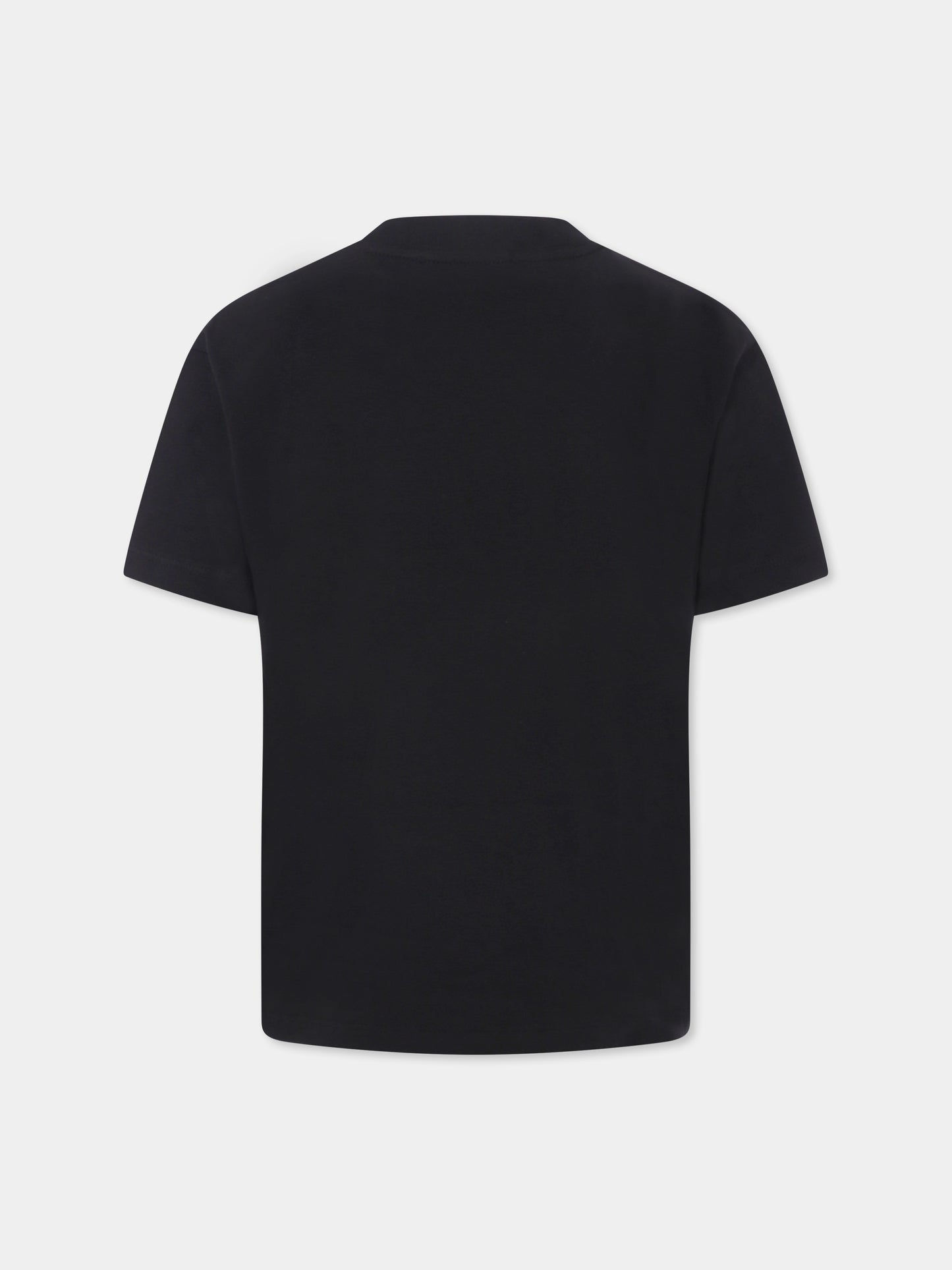 Black t-shirt for kids with smiley