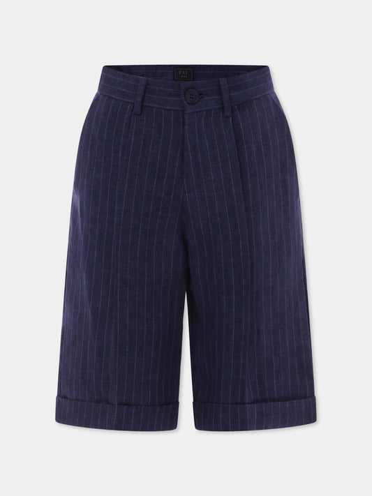 Shorts blu per bambino,Fay Kids,FW6Q29 I0272 667AV