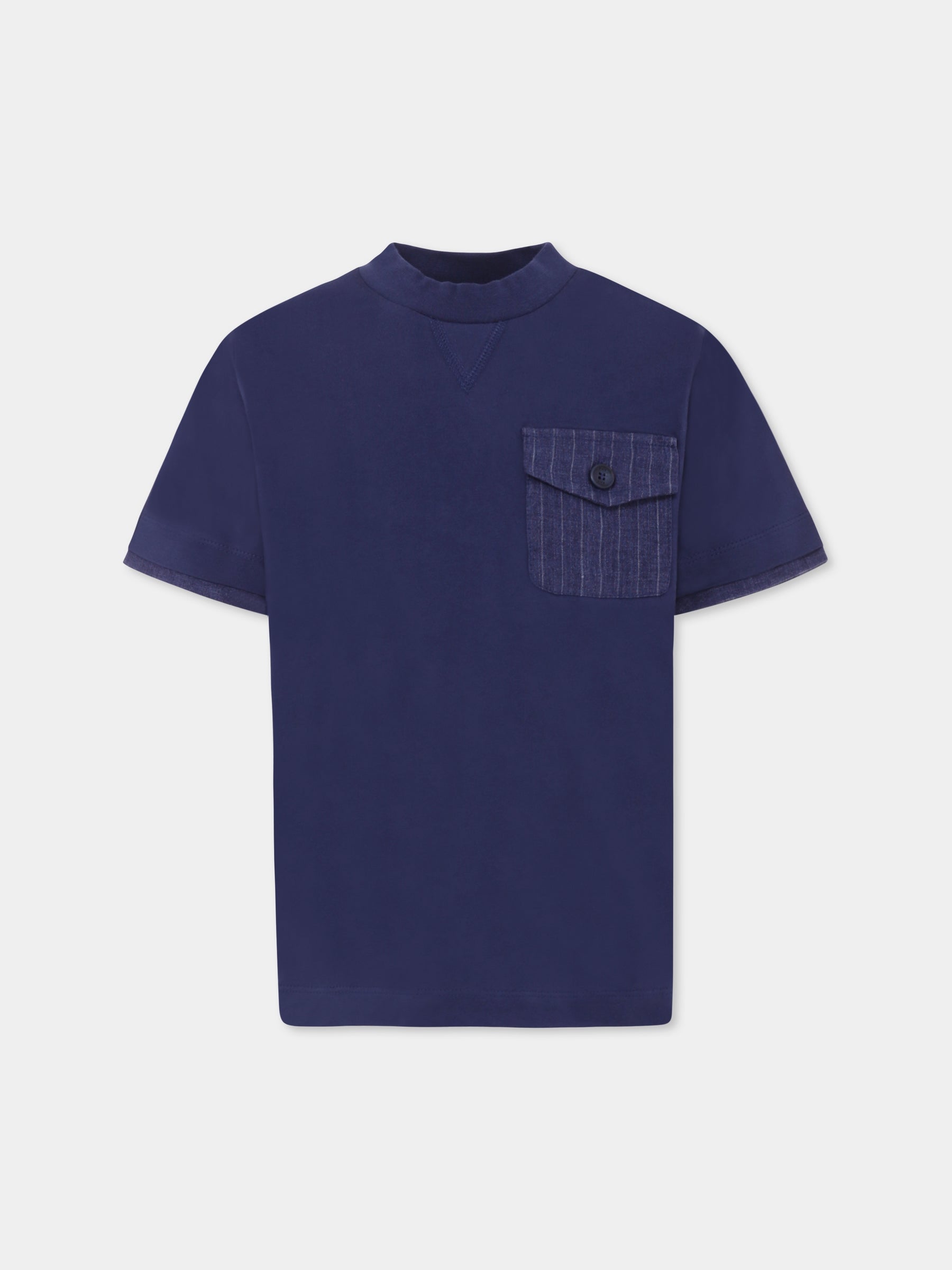 T-shirt blu per bambino,Fay Kids,FW8Q01 J0004 619