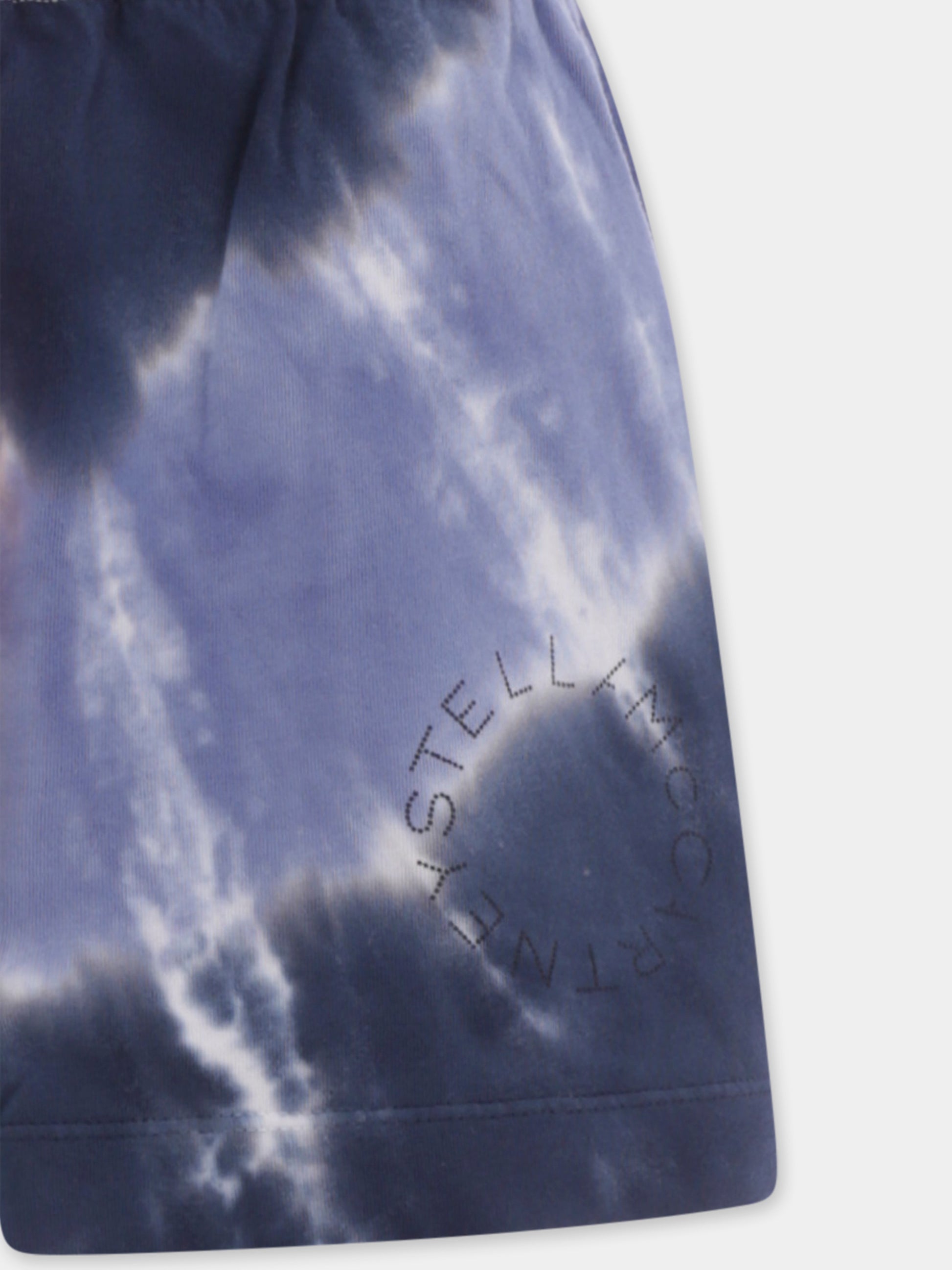 Shorts multicolor per bambina con logo,Stella Mccartney Kids,TW6D49 Z2588 999MC