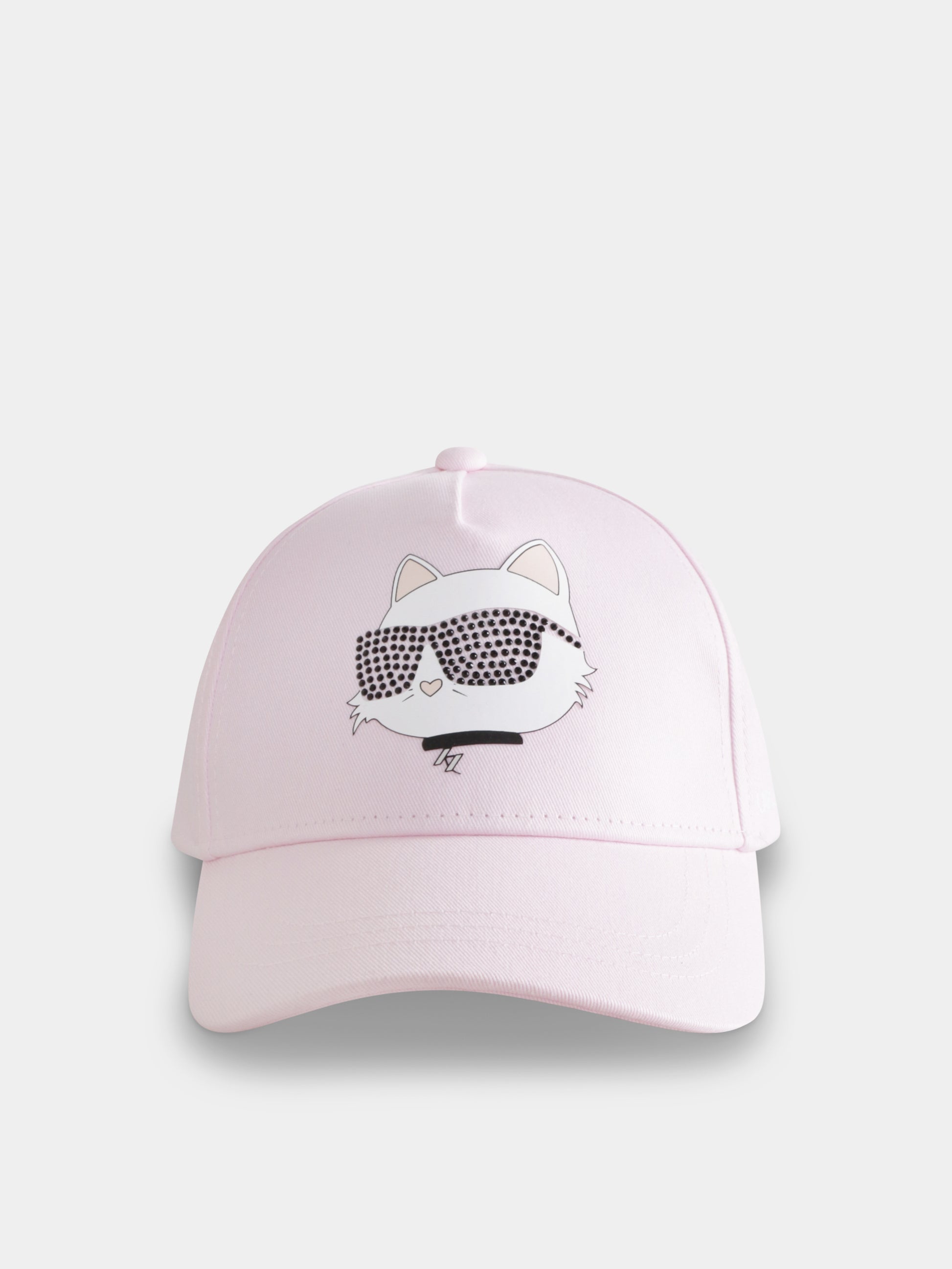Cappello rosa per bambina con Choupette,Karl Lagerfeld Kids,Z30387 46P