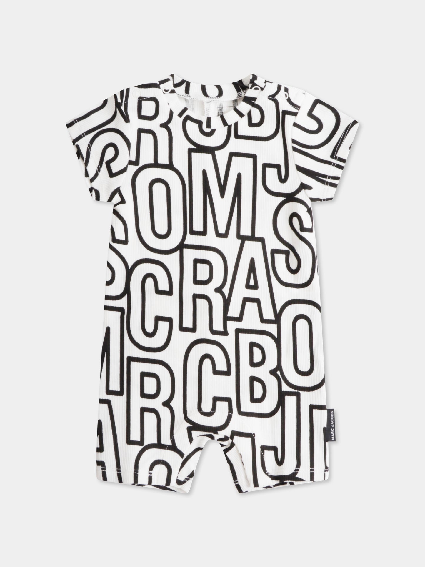 Pagliaccetto avorio per neonati con logo all over,Marc Jacobs,W60514 126