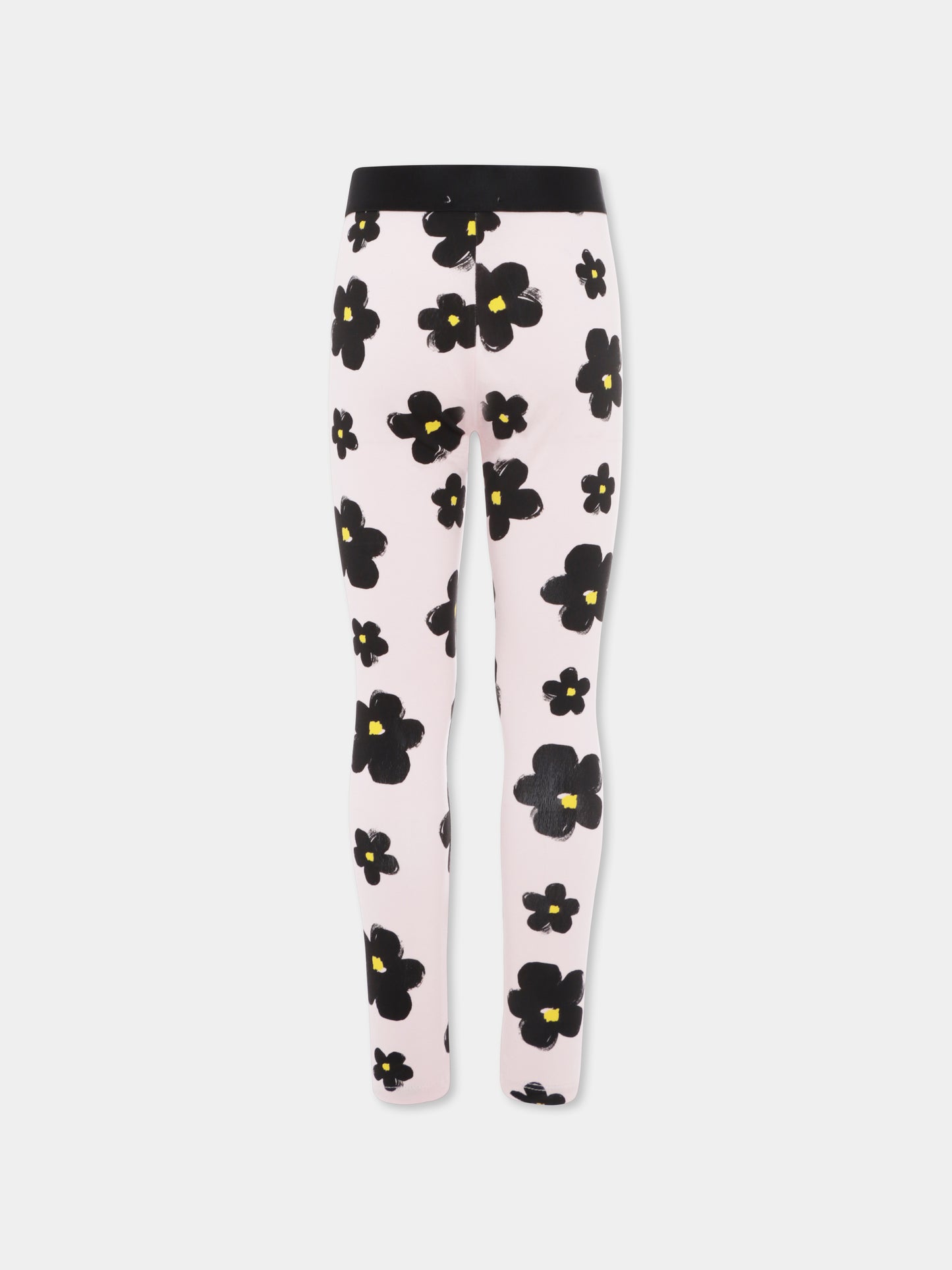 Leggings rosa per bambina con fiori all over,Marc Jacobs,W60467 475
