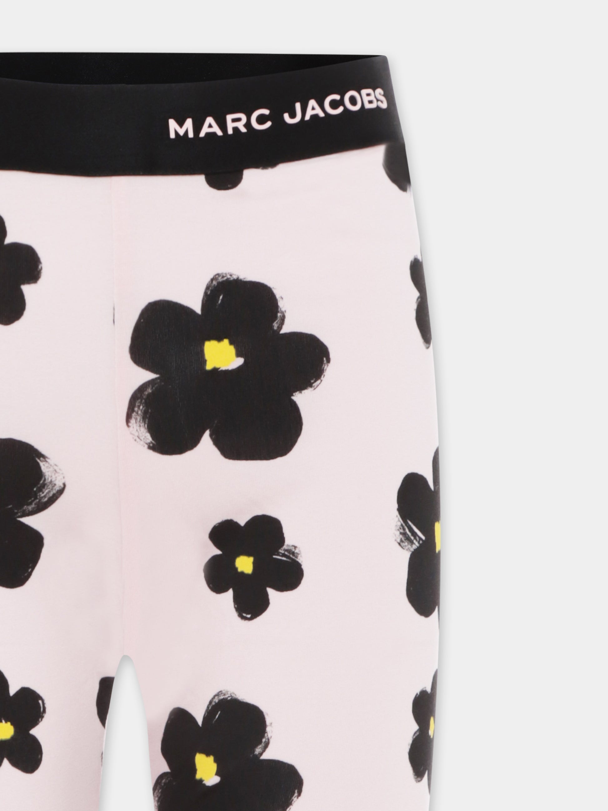 Leggings rosa per bambina con fiori all over,Marc Jacobs,W60467 475