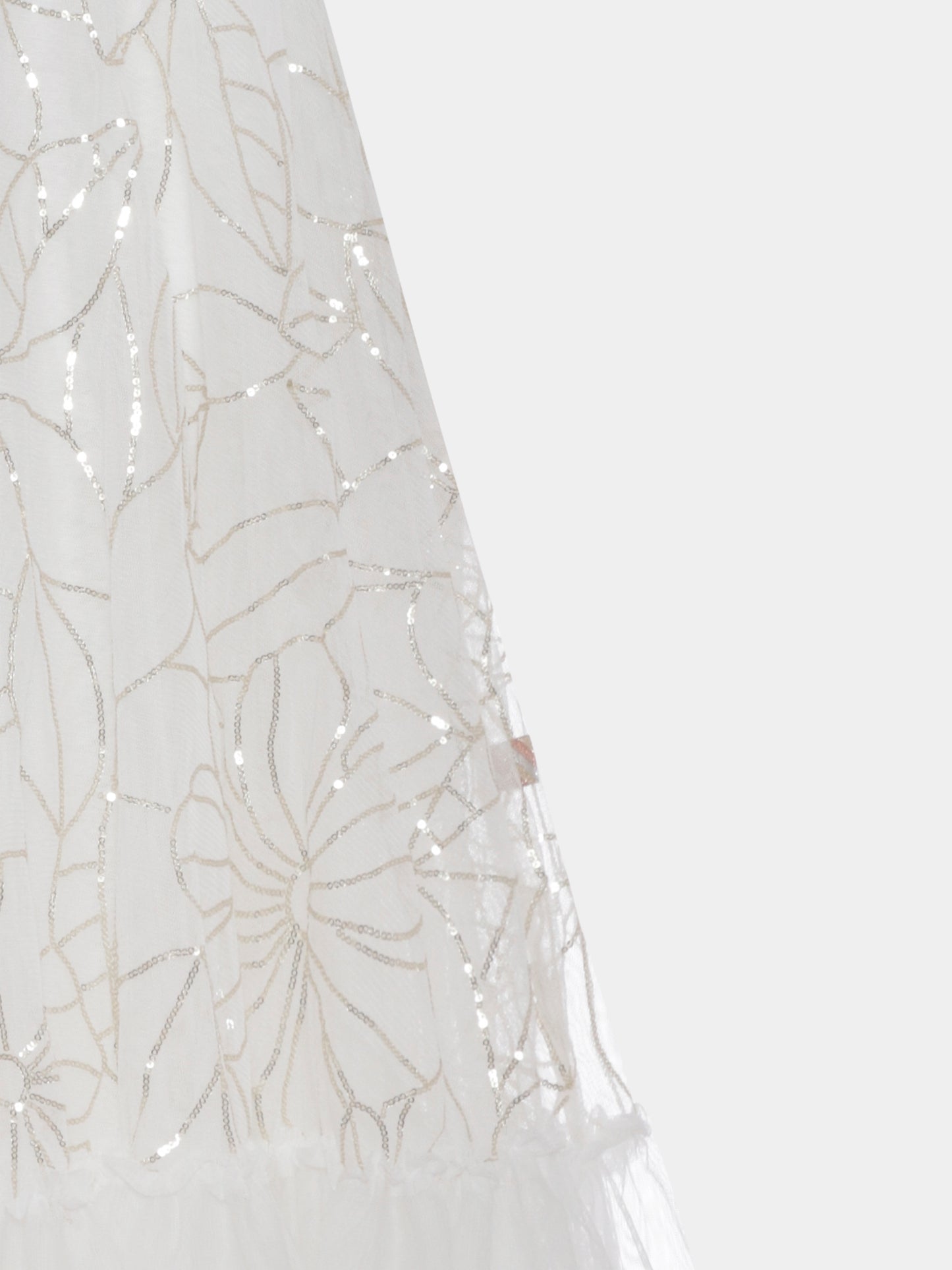 Vestito avorio per bambina con fiori,Billieblush,U20989 121