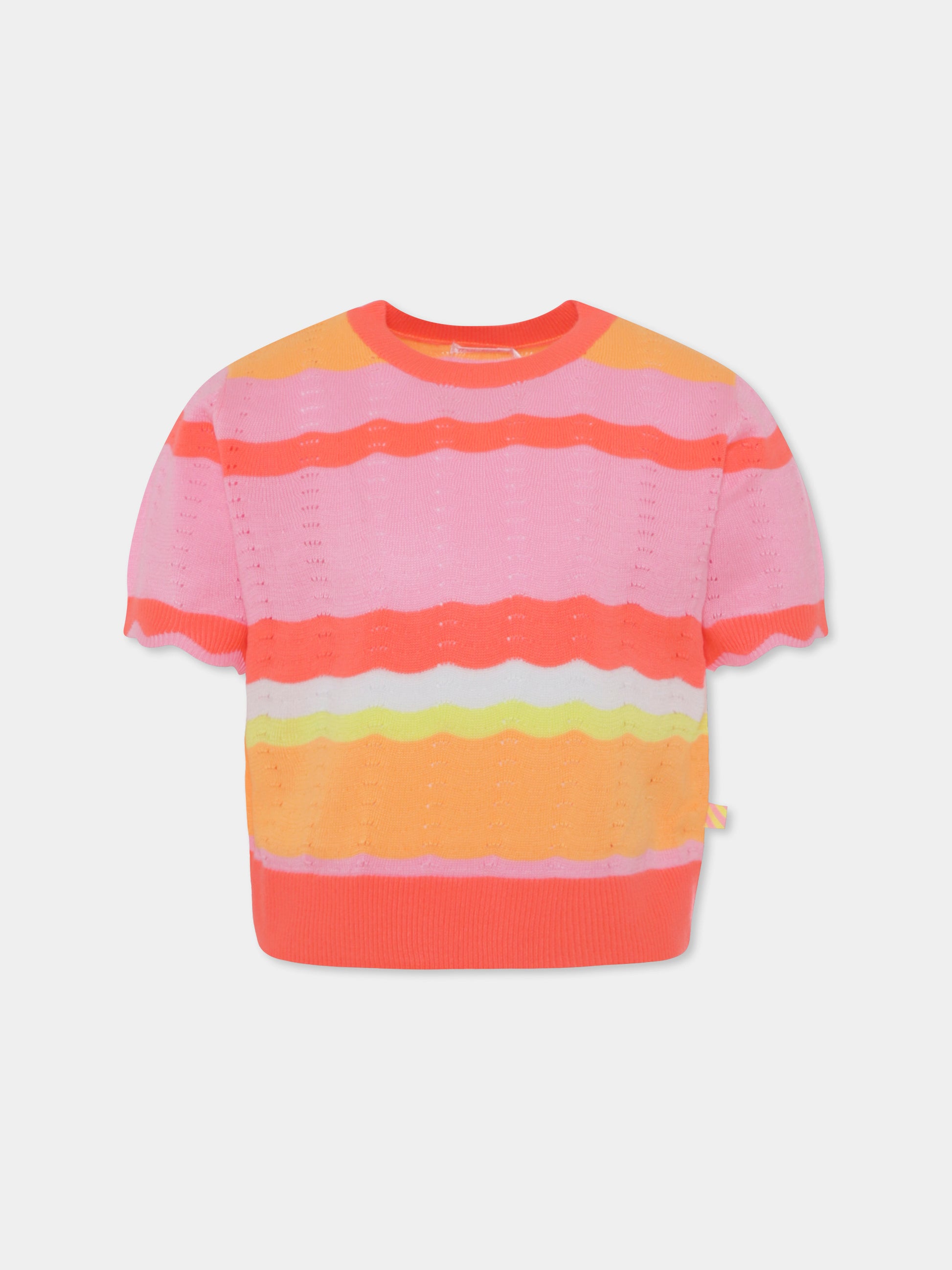 Maglia gilet multicolor per bambina,Billieblush,U20842 41D