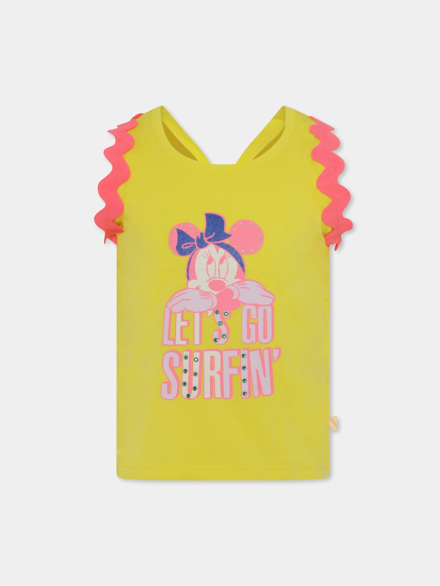 Canotta gialla per bambina con Minnie,Billieblush,U20565 535