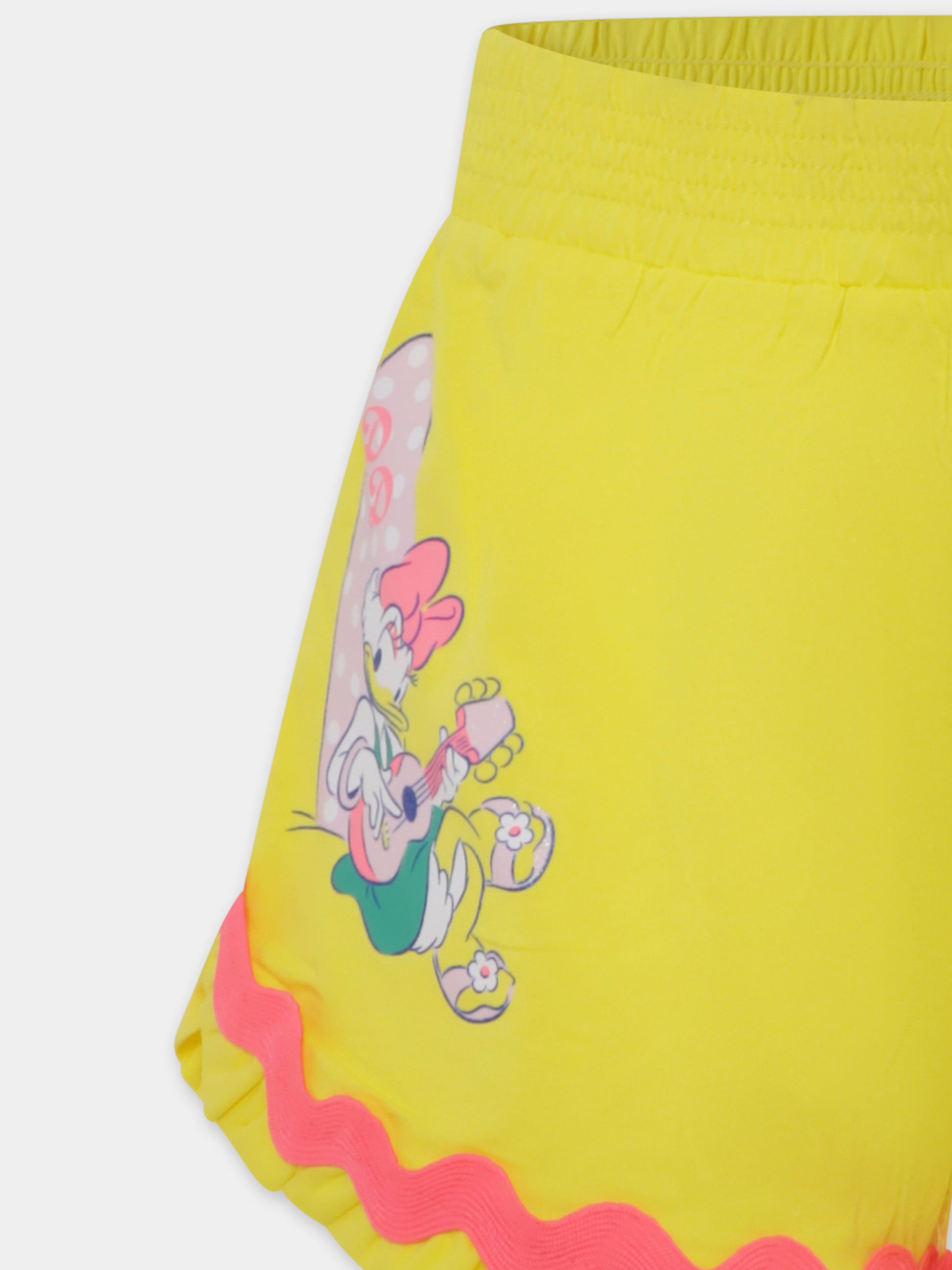 Shorts gialli per bambina con Paperina,Billieblush,U20567 535