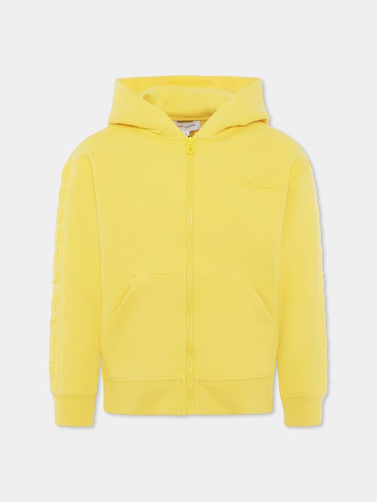 Felpa gialla per bambini con logo,Marc Jacobs,W60034 577